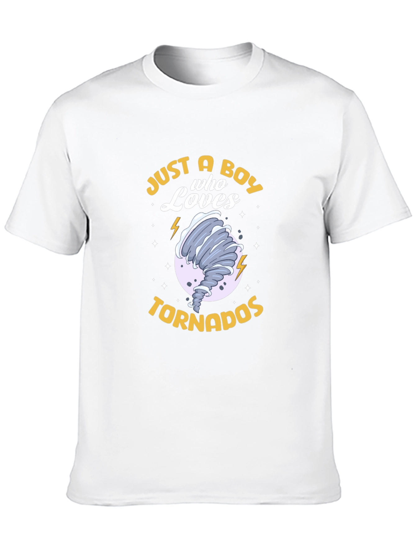 Boy Who Loves Tornadoes Black T-Shirt