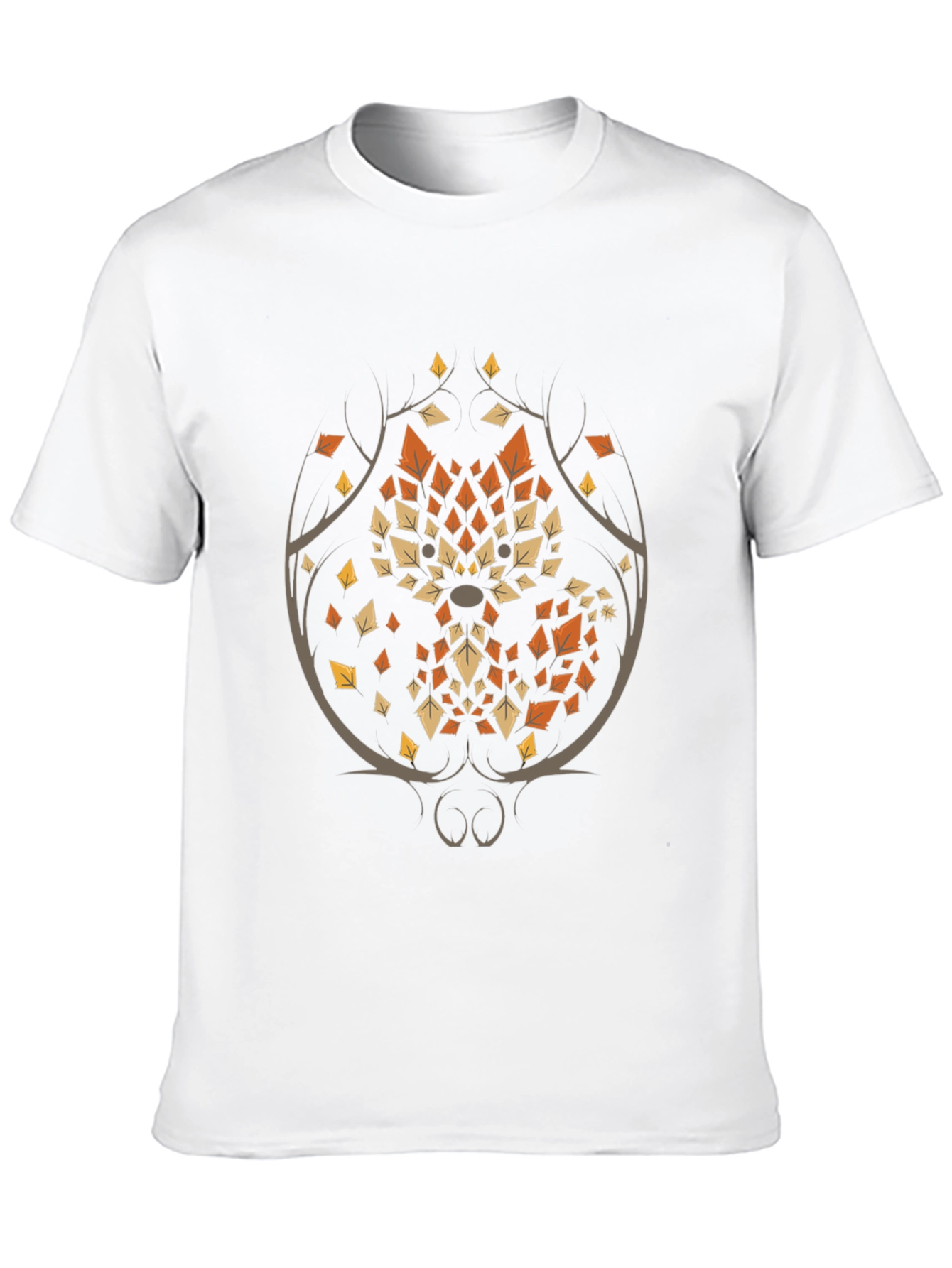 Geometric Autumn Leaves Tree Graphic Tee