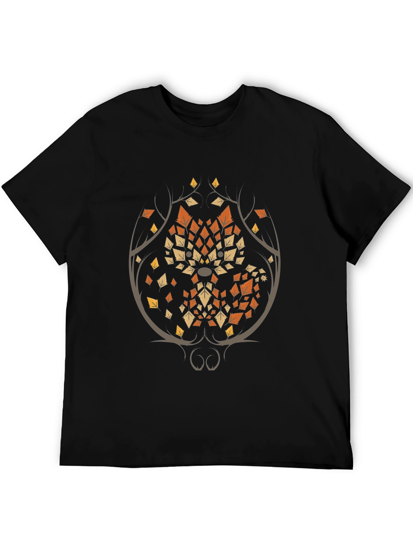 Geometric Autumn Leaves Tree Graphic Tee