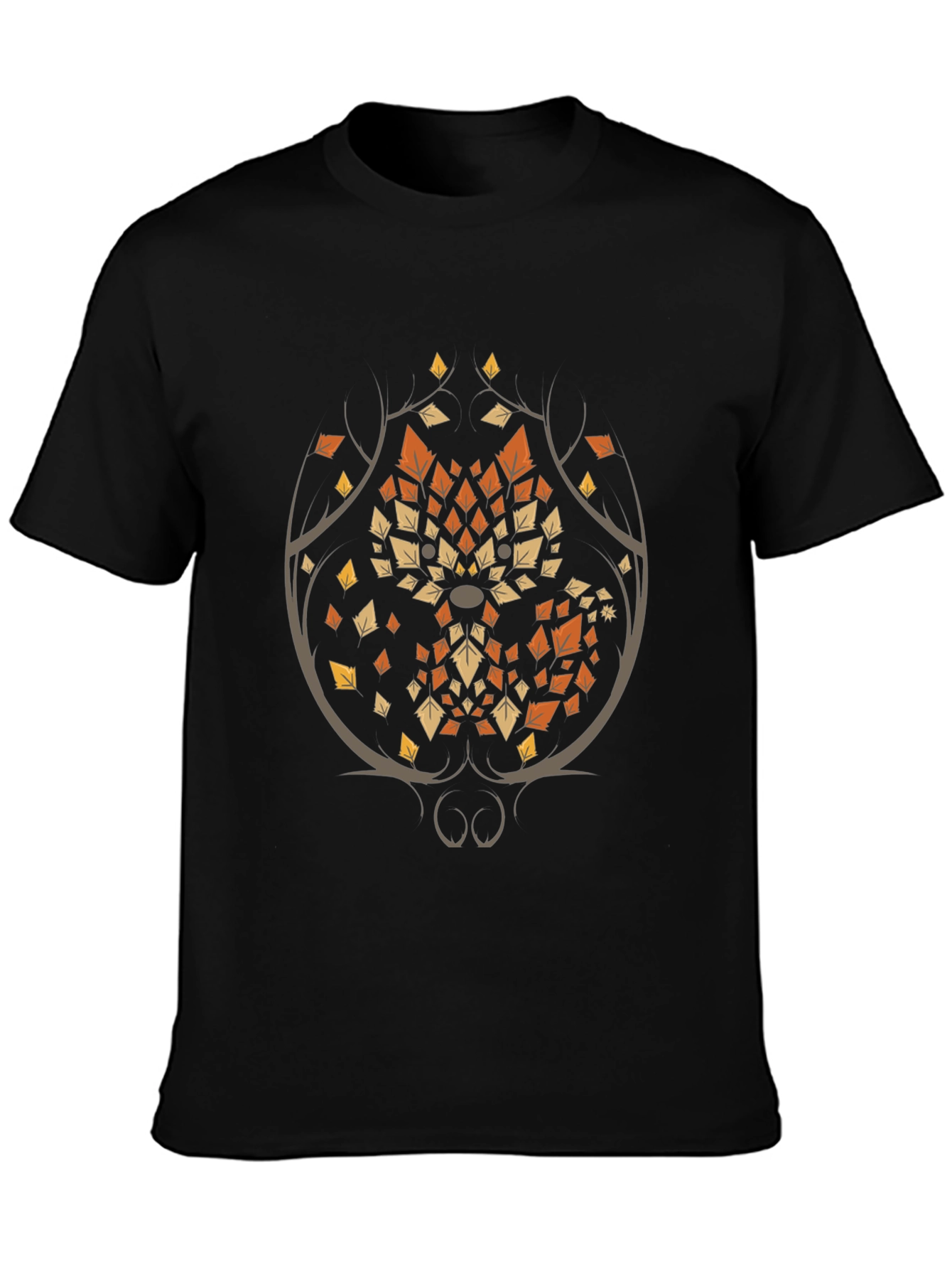 Geometric Autumn Leaves Tree Graphic Tee