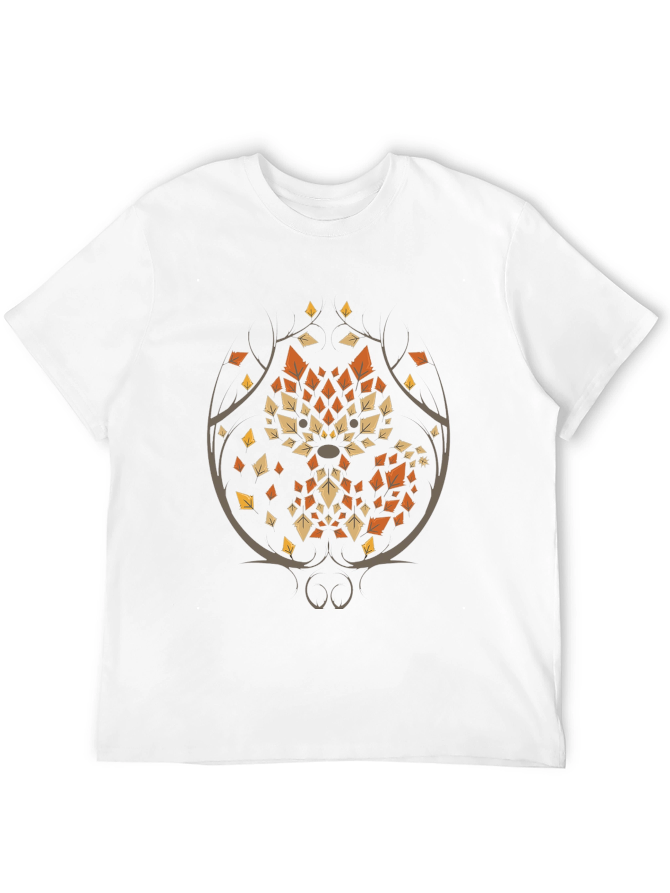 Geometric Autumn Leaves Tree Graphic Tee