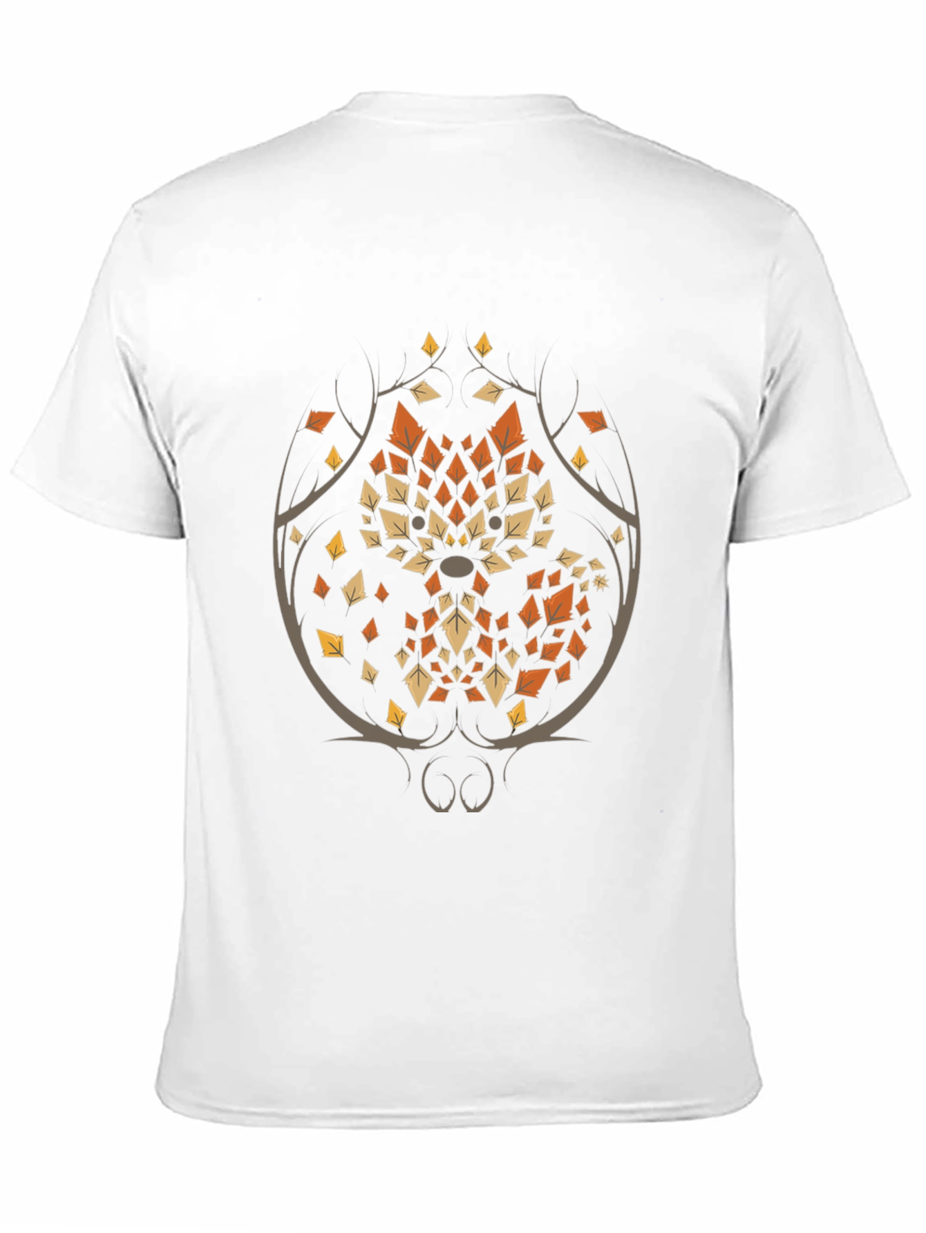Geometric Autumn Leaves Tree Graphic Tee