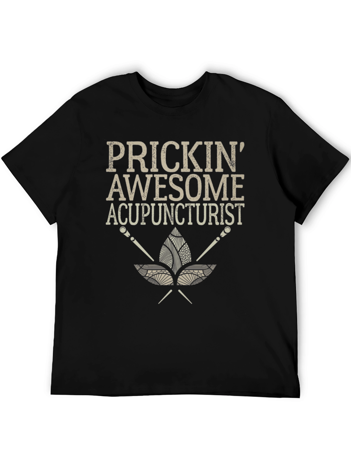 Prickin Awesome Acupuncturist Black T-Shirt