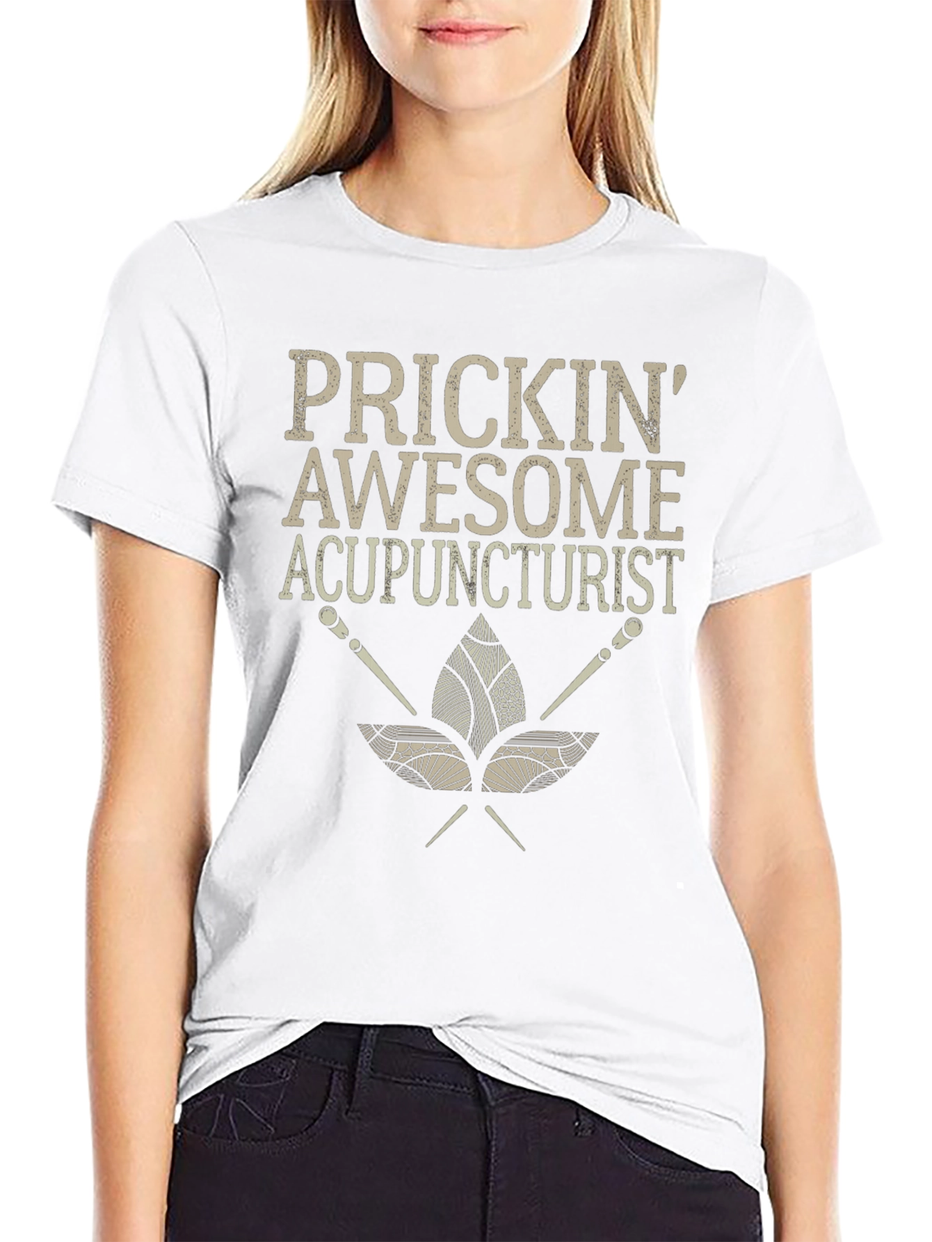 Prickin Awesome Acupuncturist Black T-Shirt