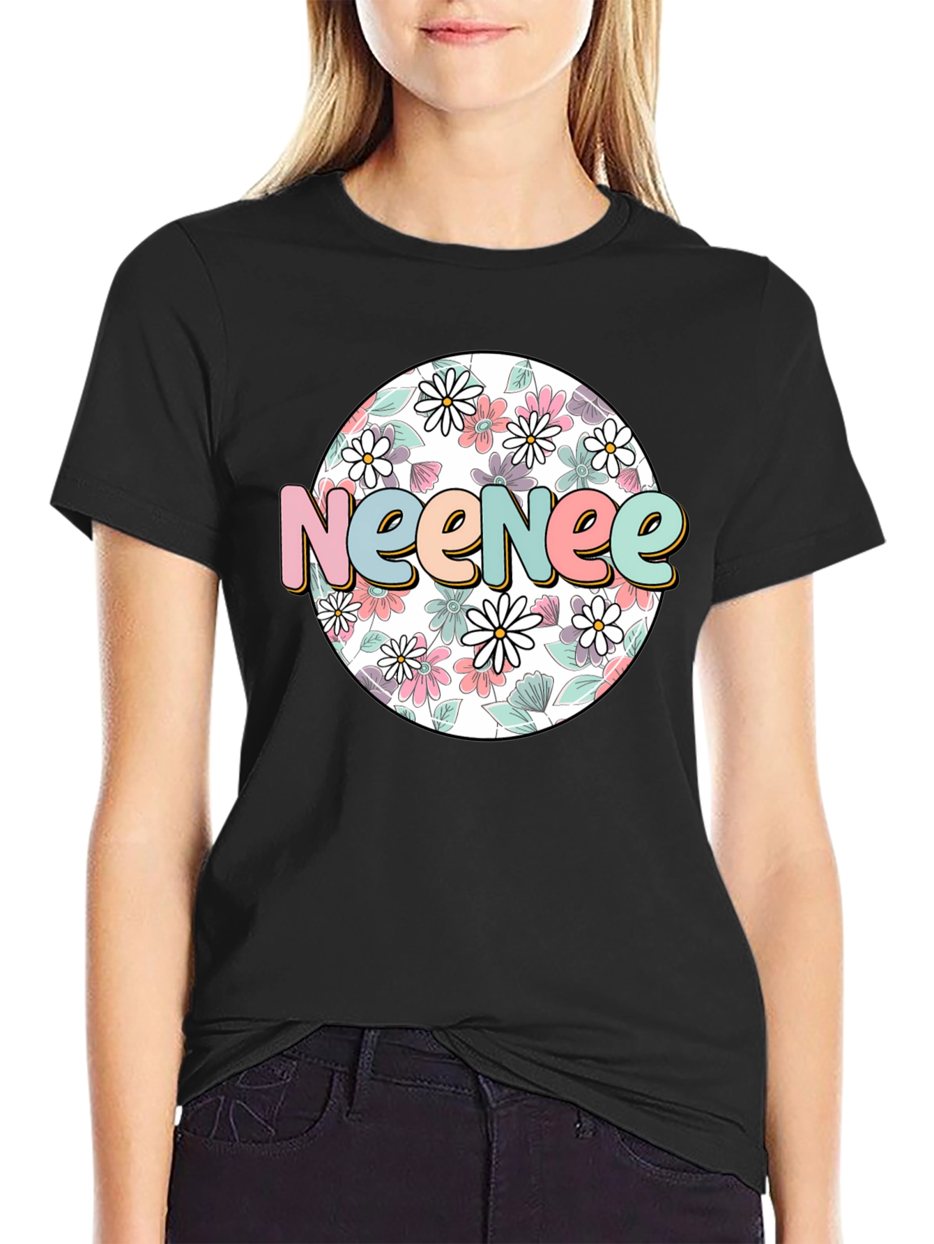 Neenee Floral T-Shirt - Trendy Graphic Tee
