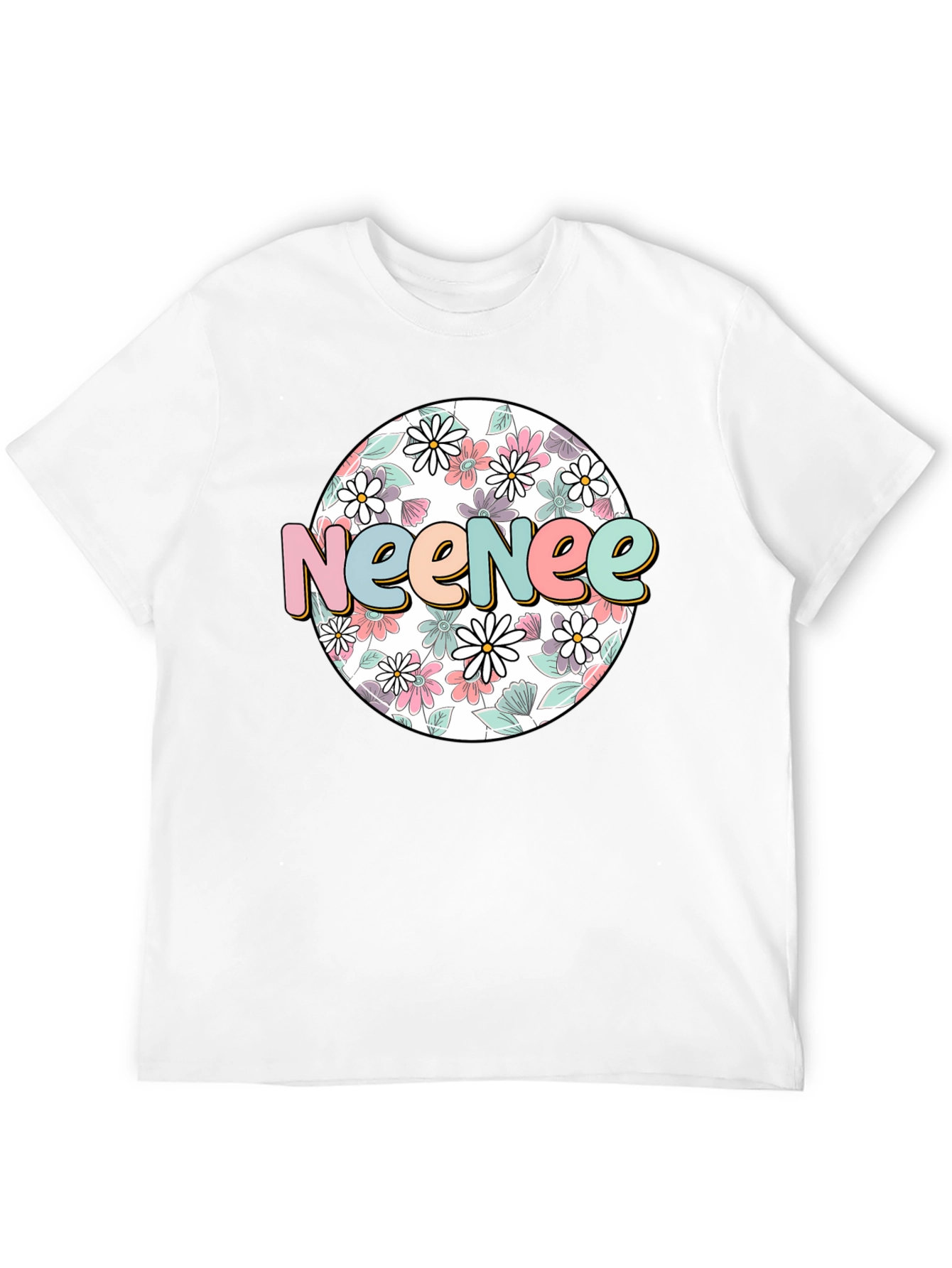 Neenee Floral T-Shirt - Trendy Graphic Tee