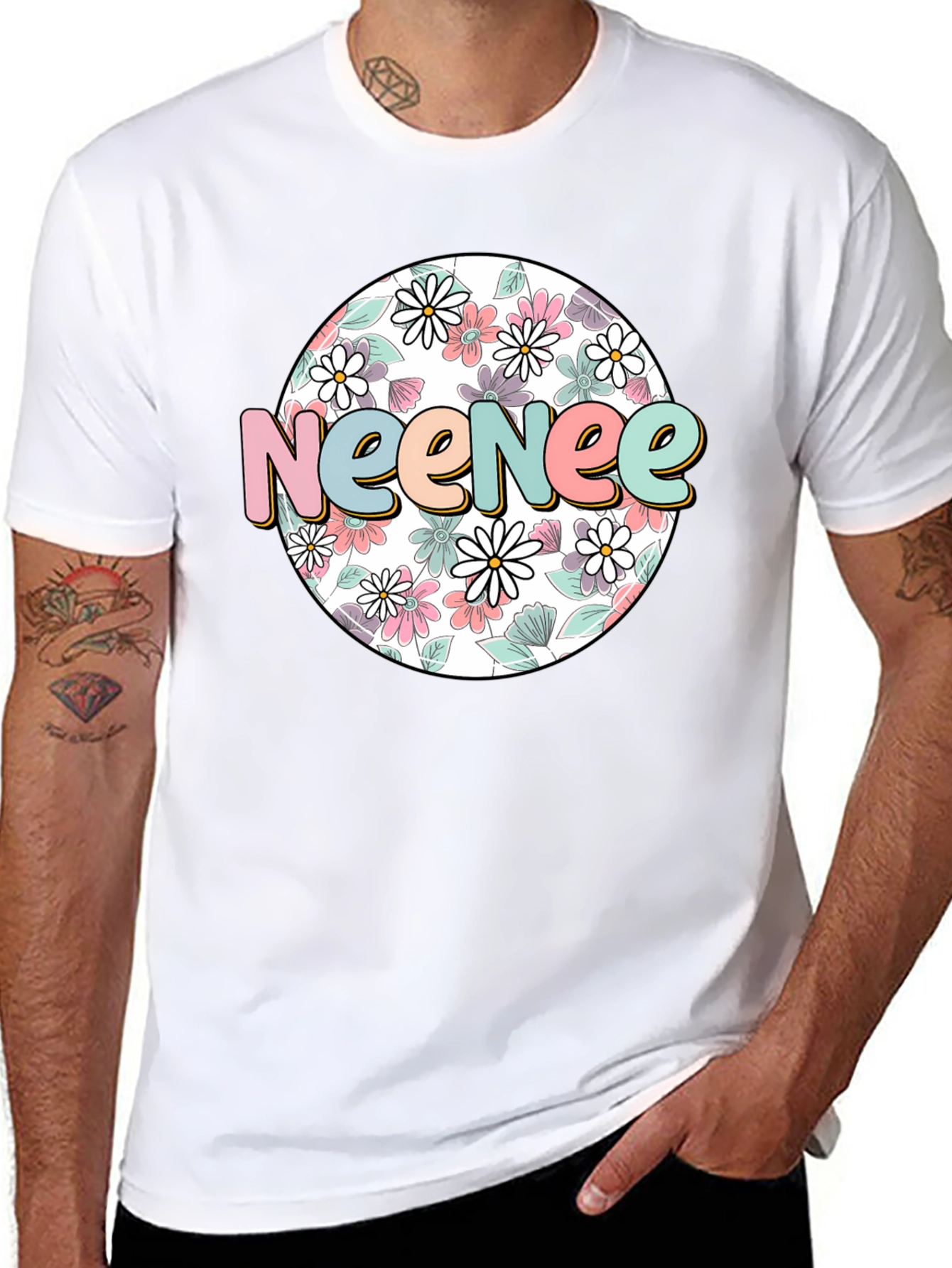 Neenee Floral T-Shirt - Trendy Graphic Tee