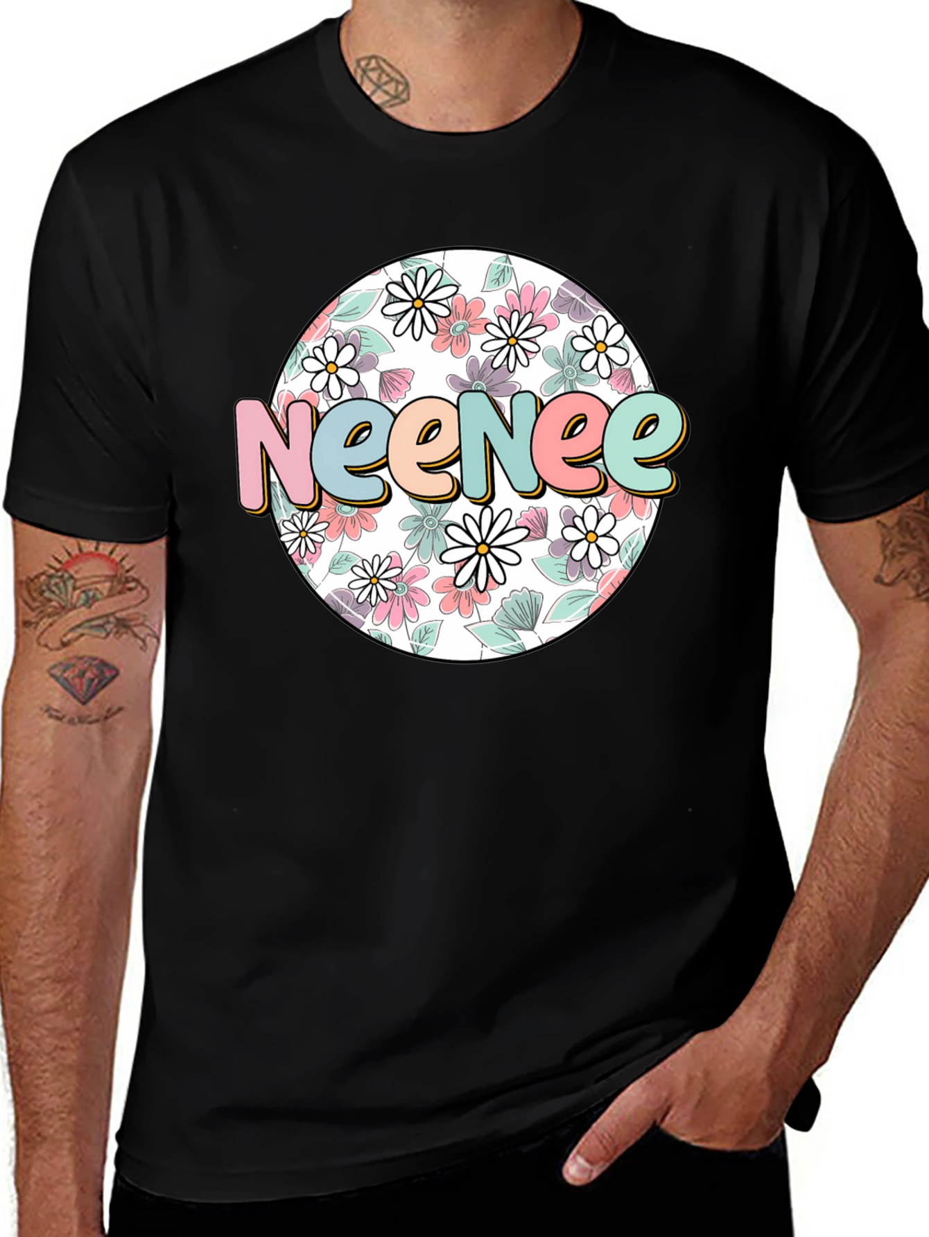 Neenee Floral T-Shirt - Trendy Graphic Tee