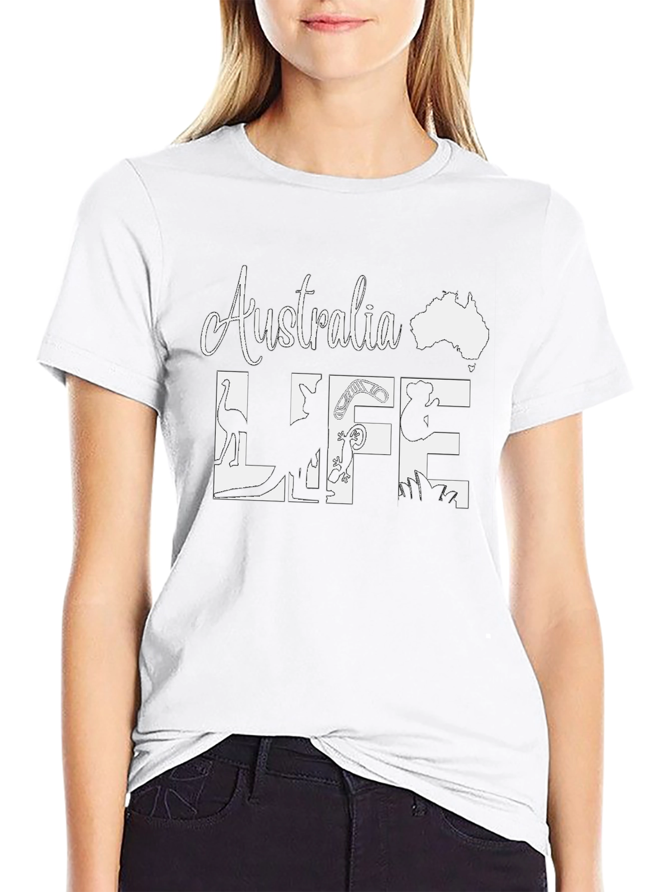 Australia Life Graphic Tee - Black