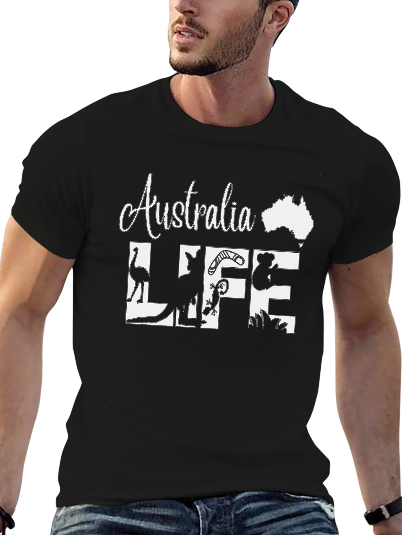 Australia Life Graphic Tee - Black