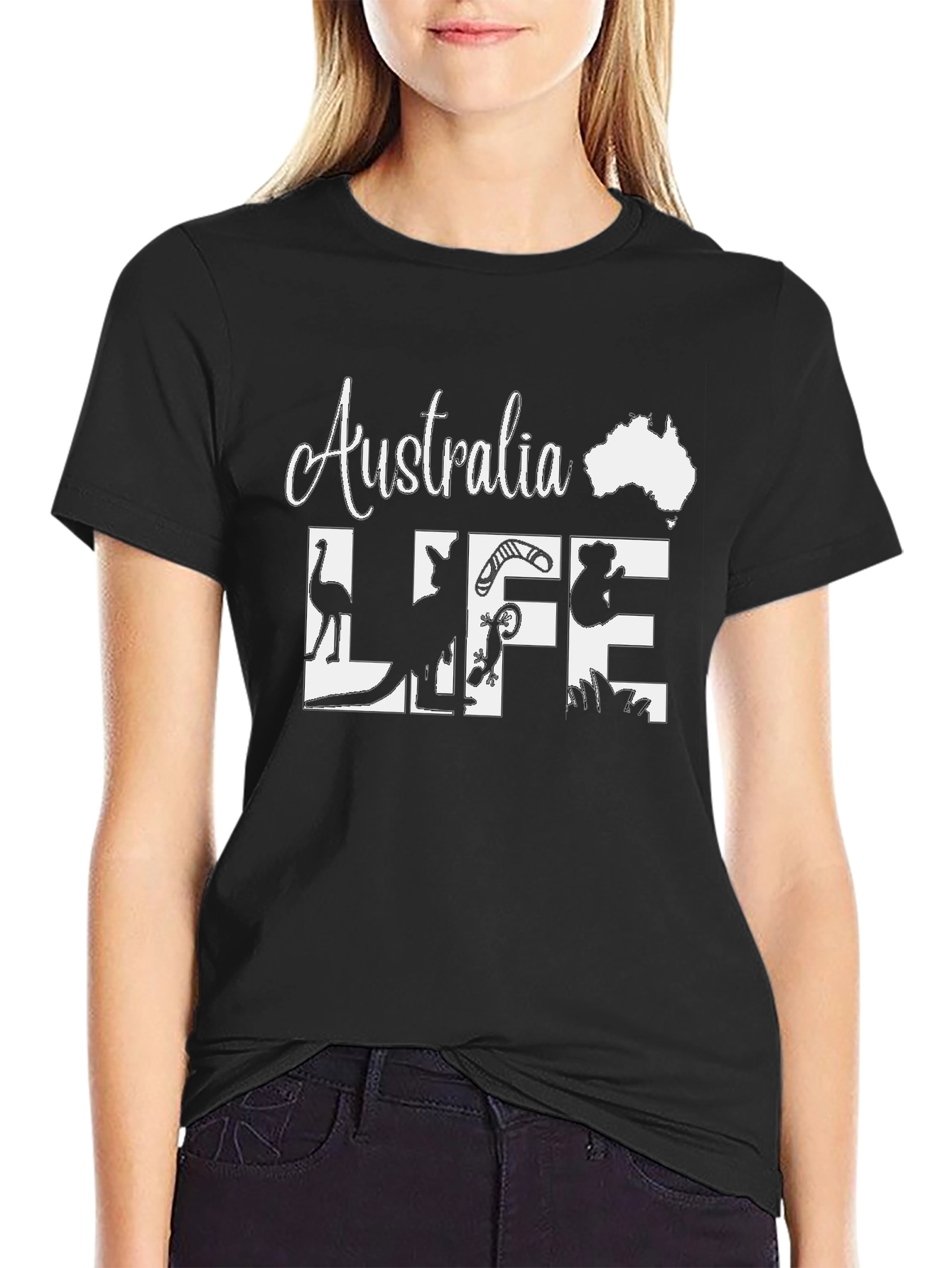 Australia Life Graphic Tee - Black