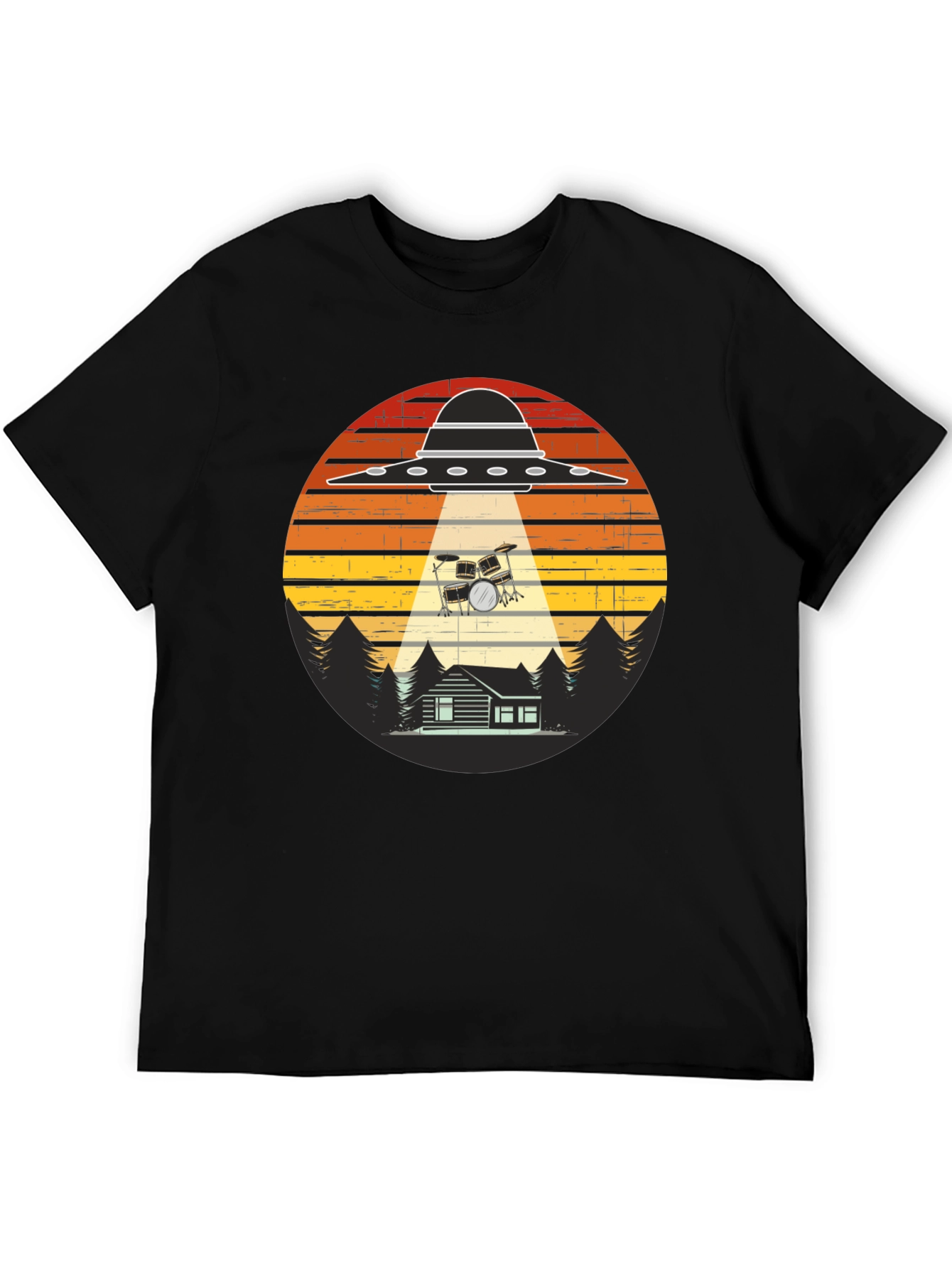 UFO Abduction Drum Set T-Shirt