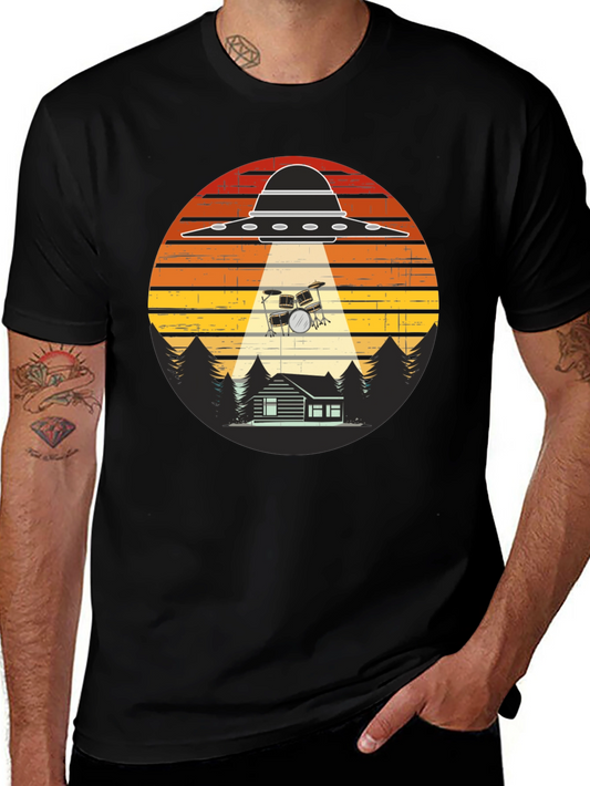 UFO Abduction Drum Set T-Shirt