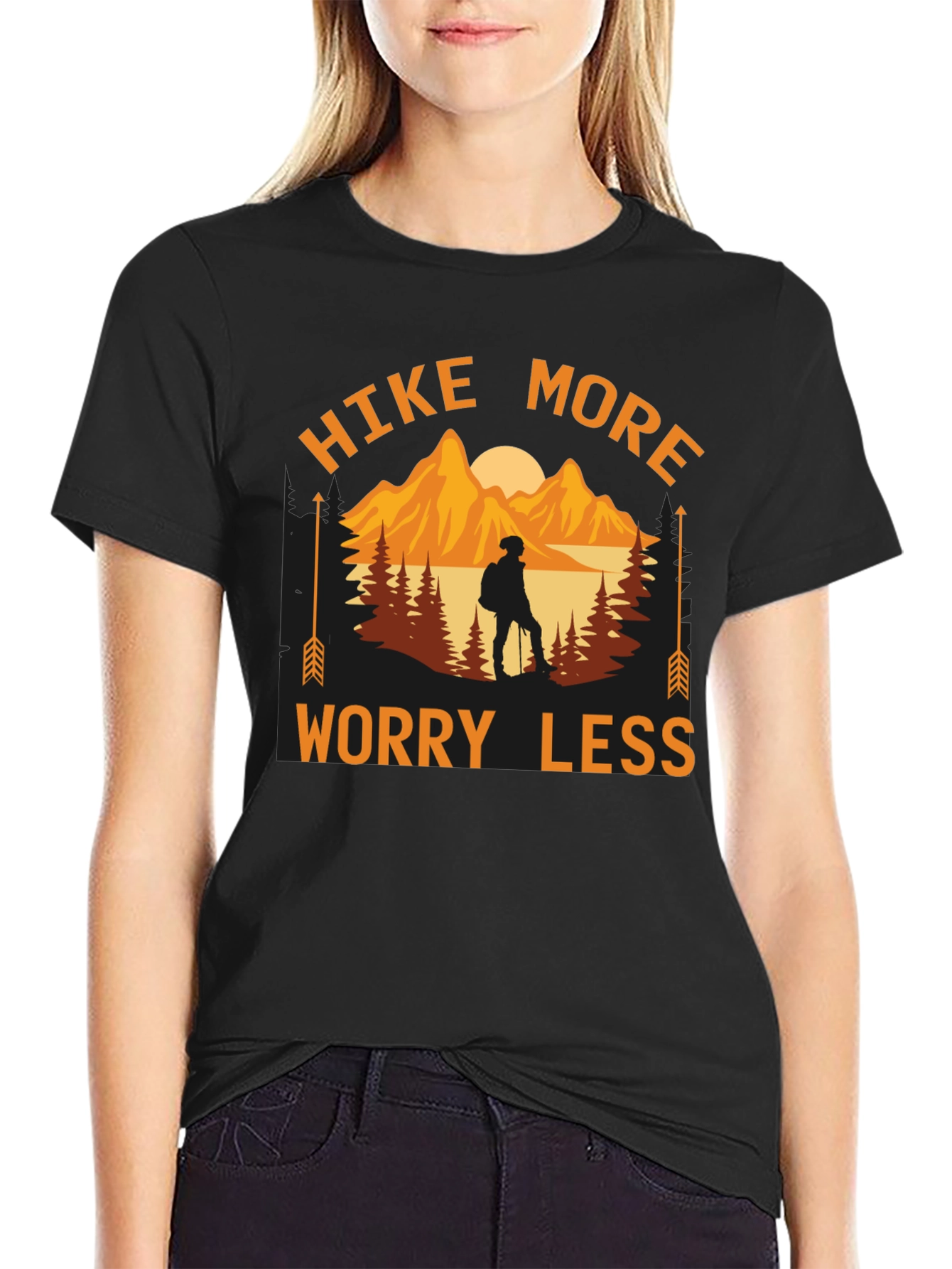 Hike More Worry Less Graphic T-Shirt