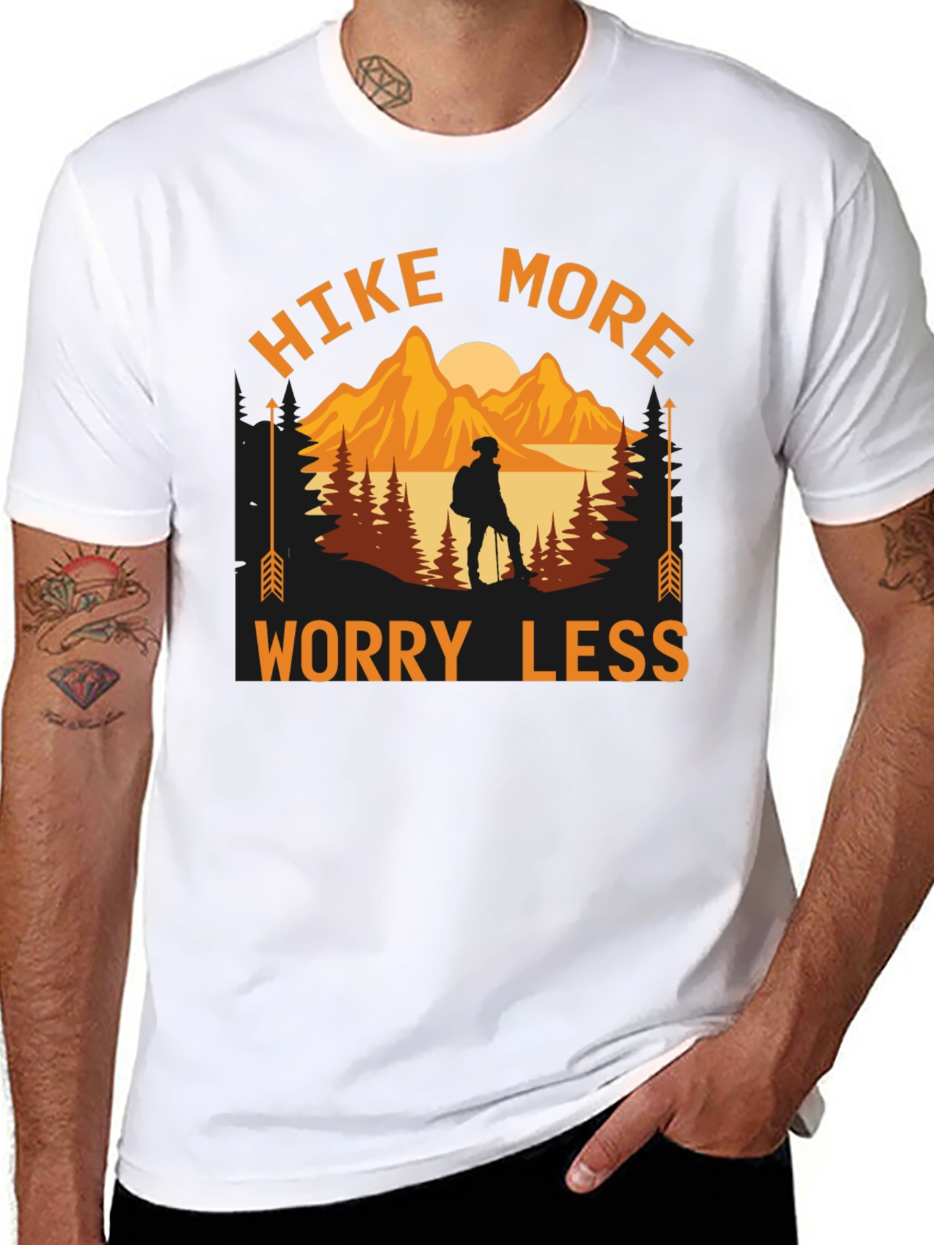 Hike More Worry Less Graphic T-Shirt