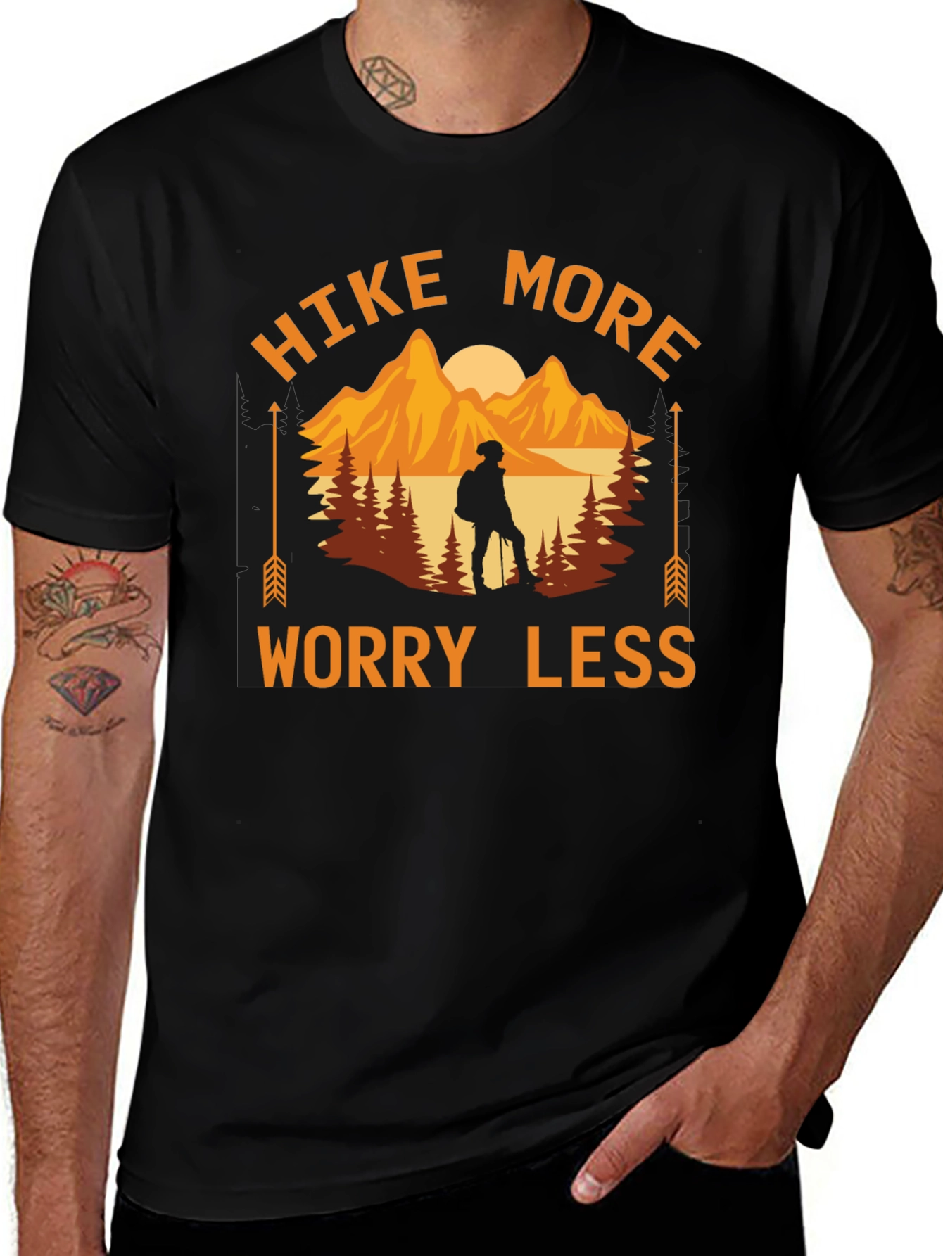 Hike More Worry Less Graphic T-Shirt