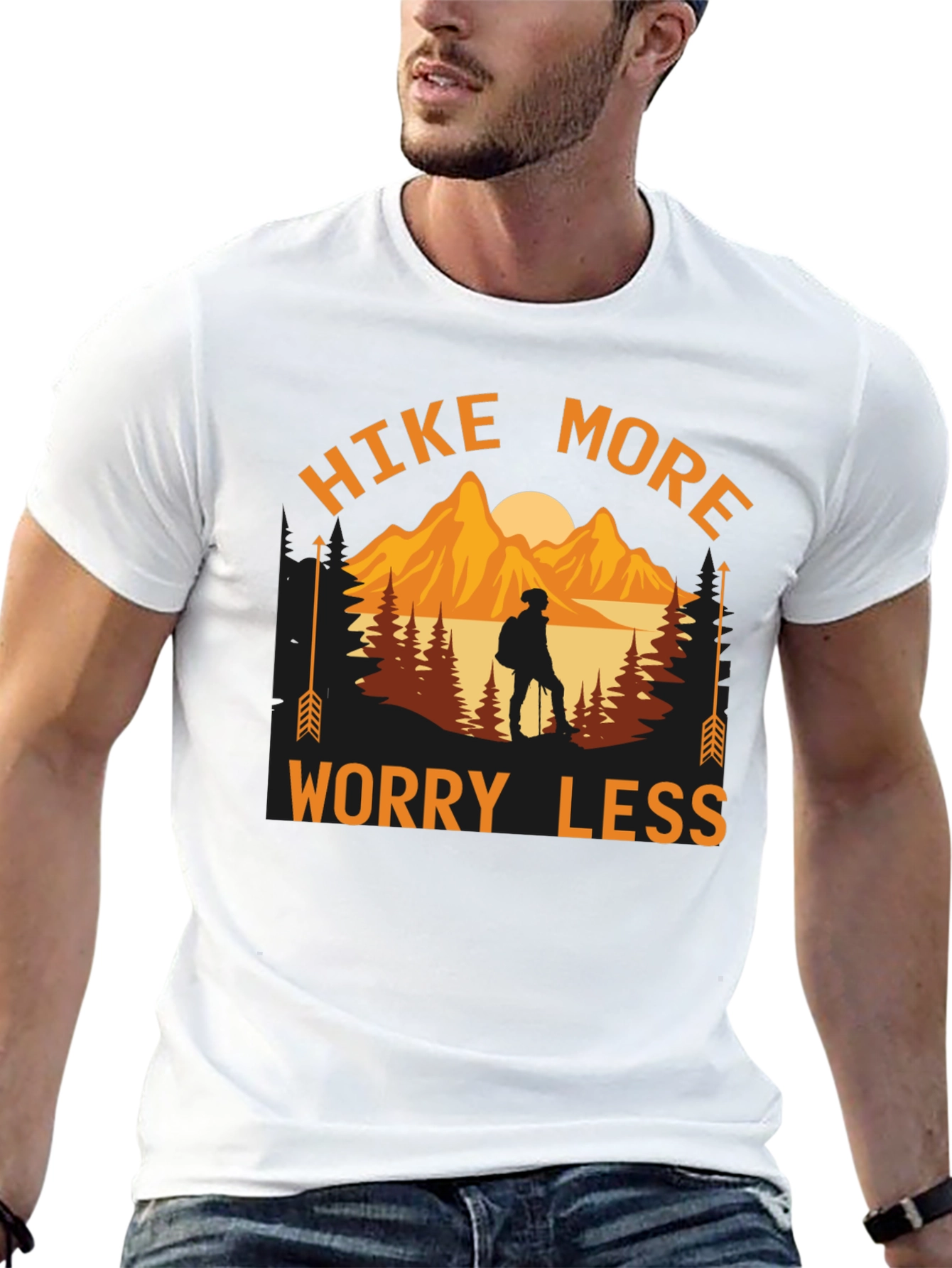 Hike More Worry Less Graphic T-Shirt