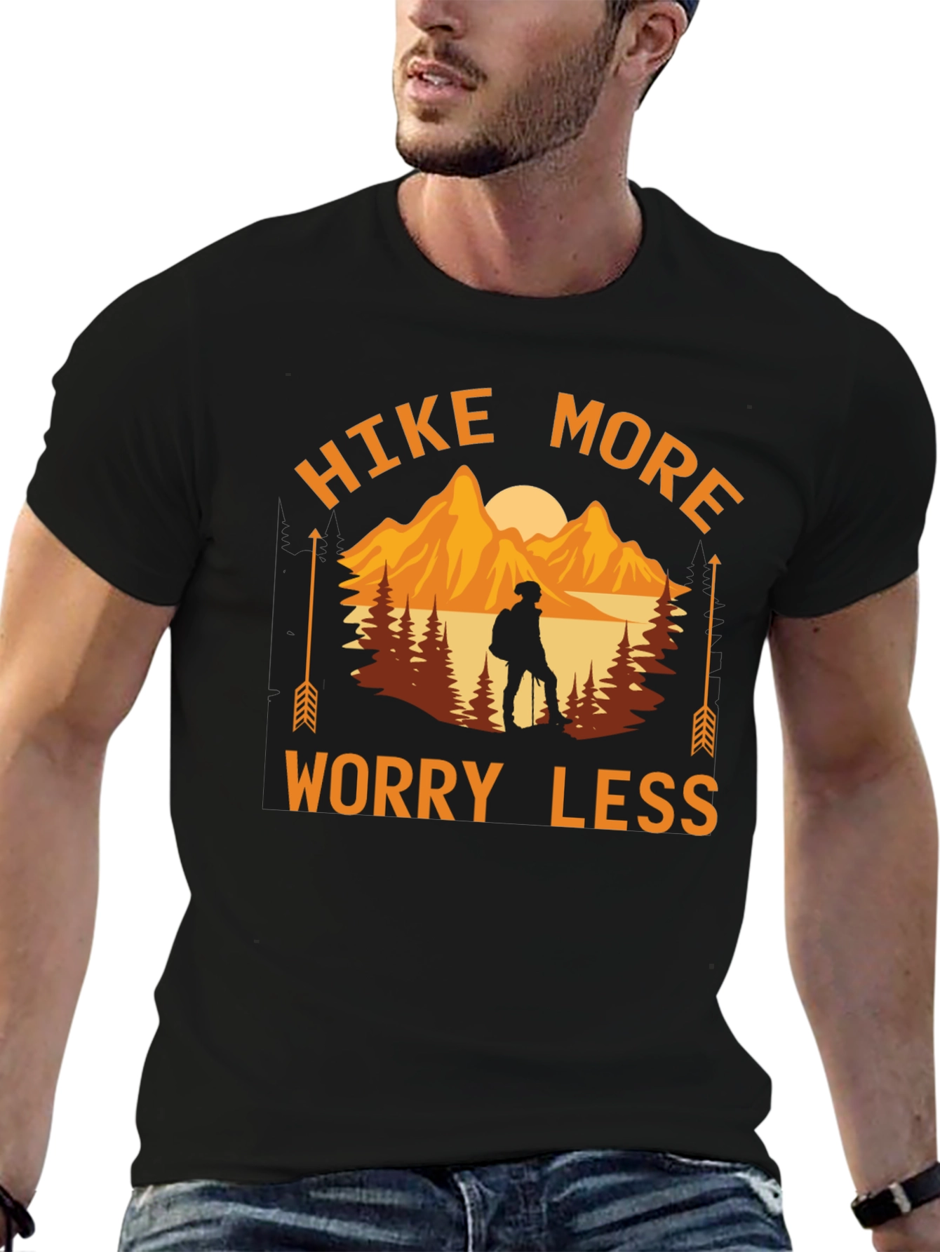 Hike More Worry Less Graphic T-Shirt