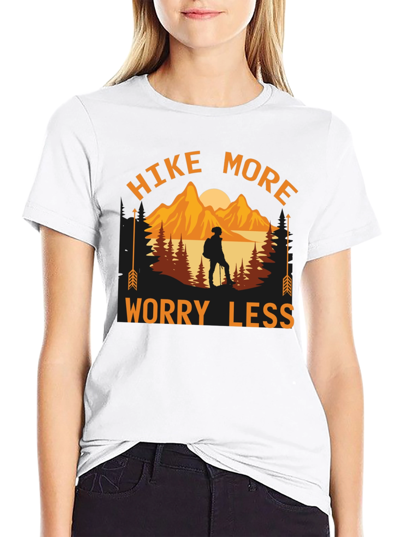 Hike More Worry Less Graphic T-Shirt