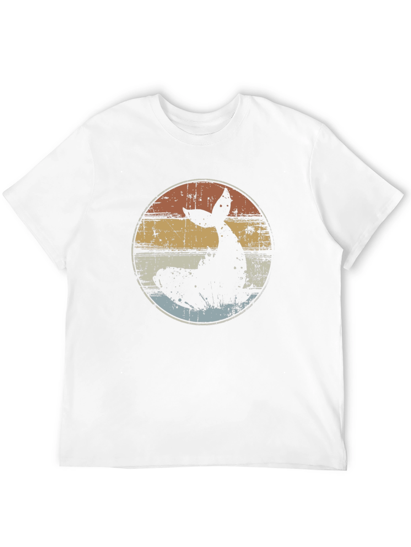 Retro Whale Tail Graphic T-Shirt - Black