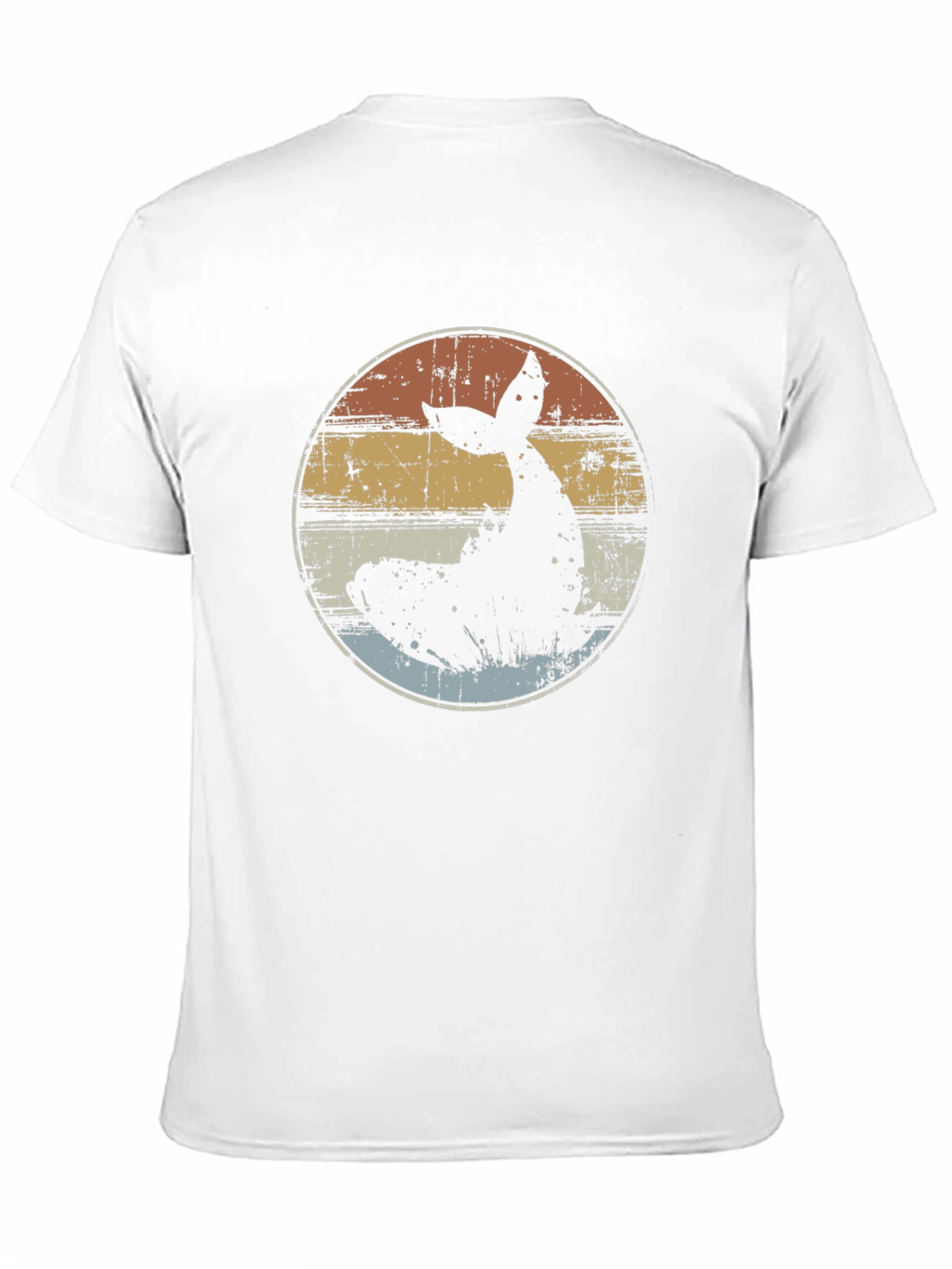 Retro Whale Tail Graphic T-Shirt - Black