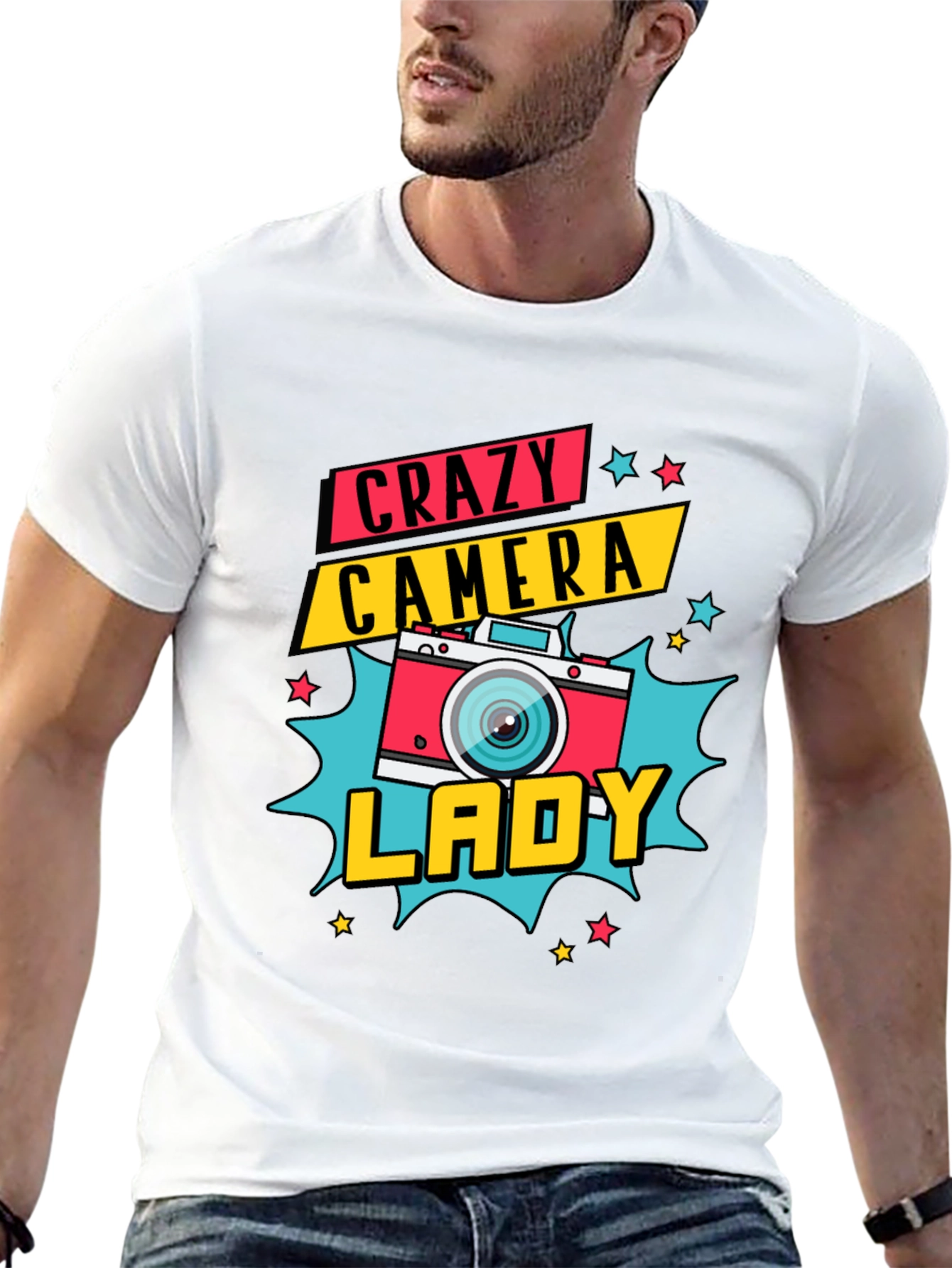 Crazy Camera Lady Graphic Tee - Photographer Gift