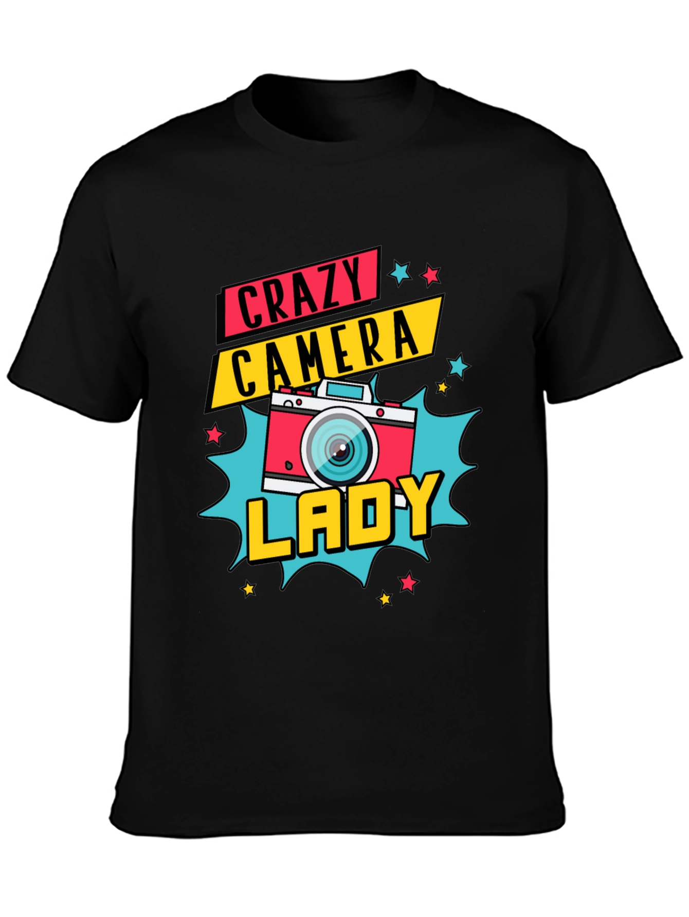 Crazy Camera Lady Graphic Tee - Photographer Gift