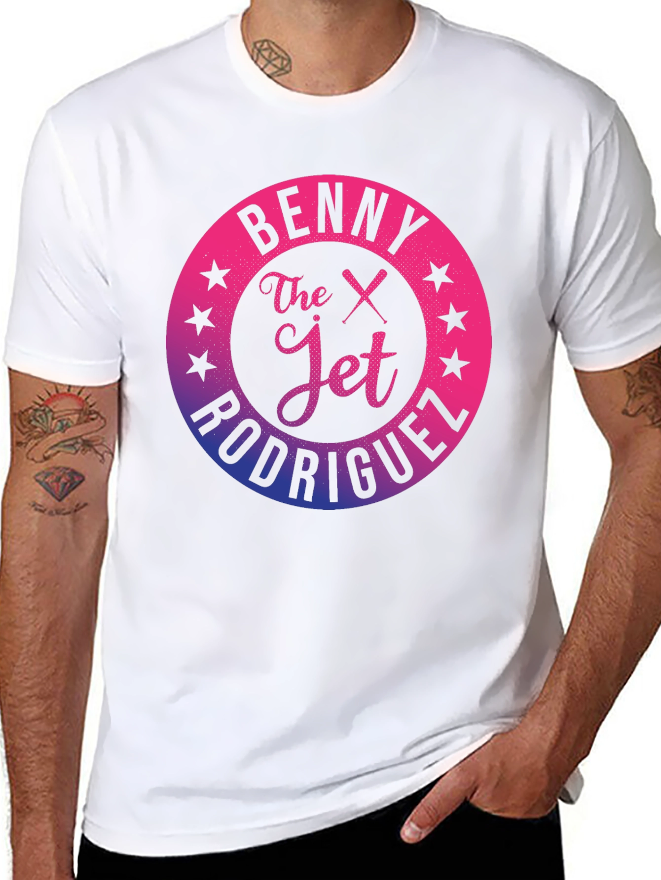 Benny The Jet Rodriguez Gradient Graphic T-Shirt