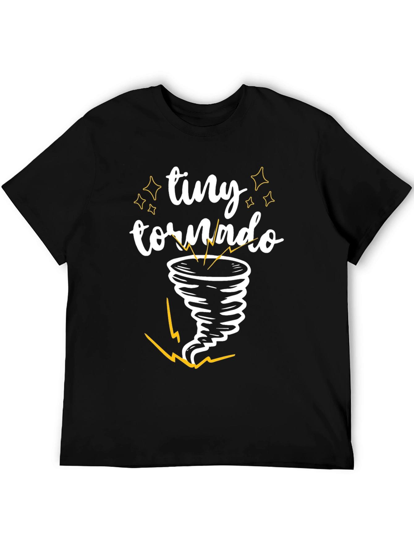 Tiny Tornado Graphic Tee - Black Cotton T-Shirt