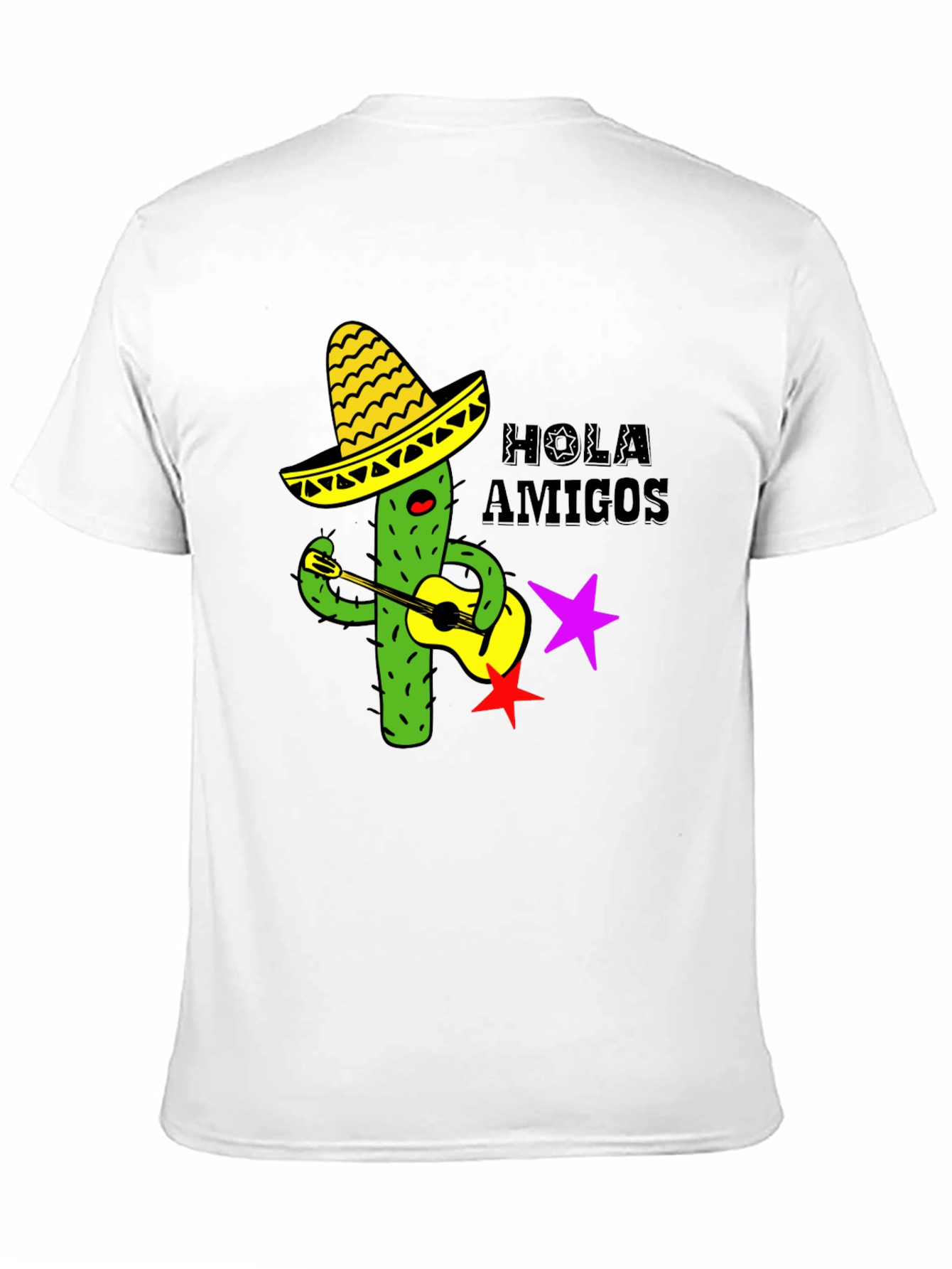 Hola Amigos Cactus Guitar T-Shirt