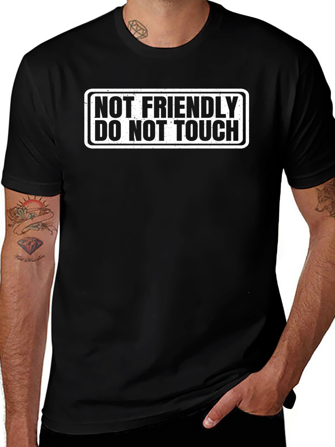 Not Friendly Graphic Tee -  Statement T-Shirt