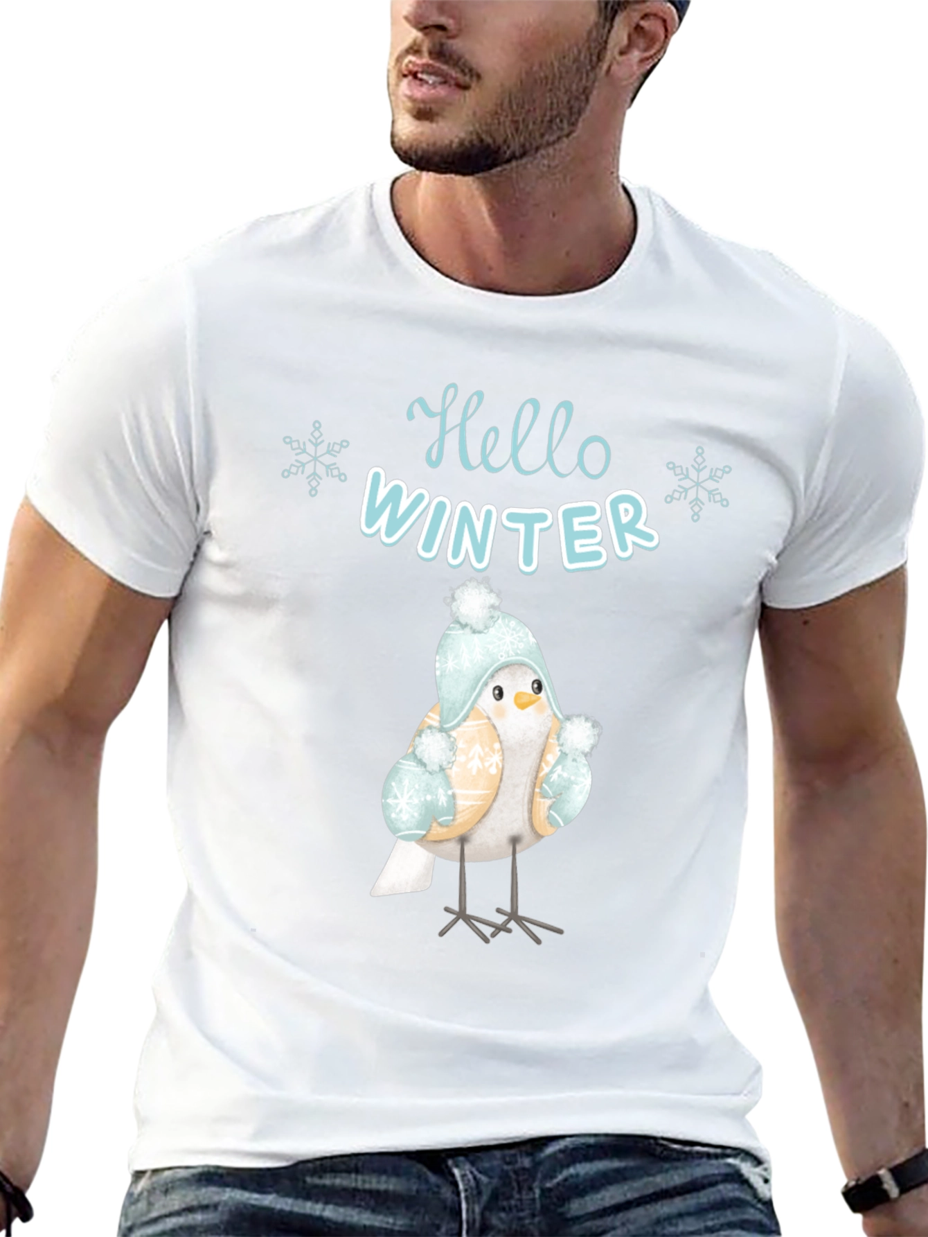 Hello Winter Bird Graphic Tee