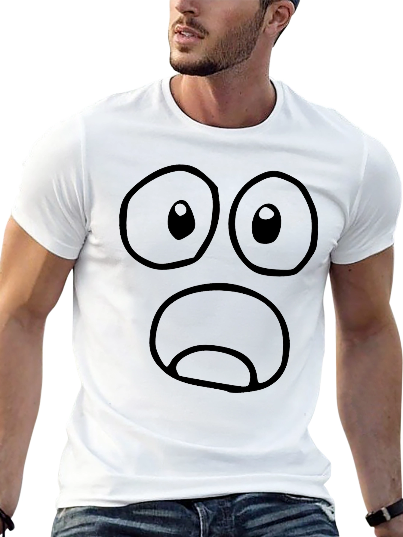 Shocked Face Graphic T-Shirt - Express Yourself