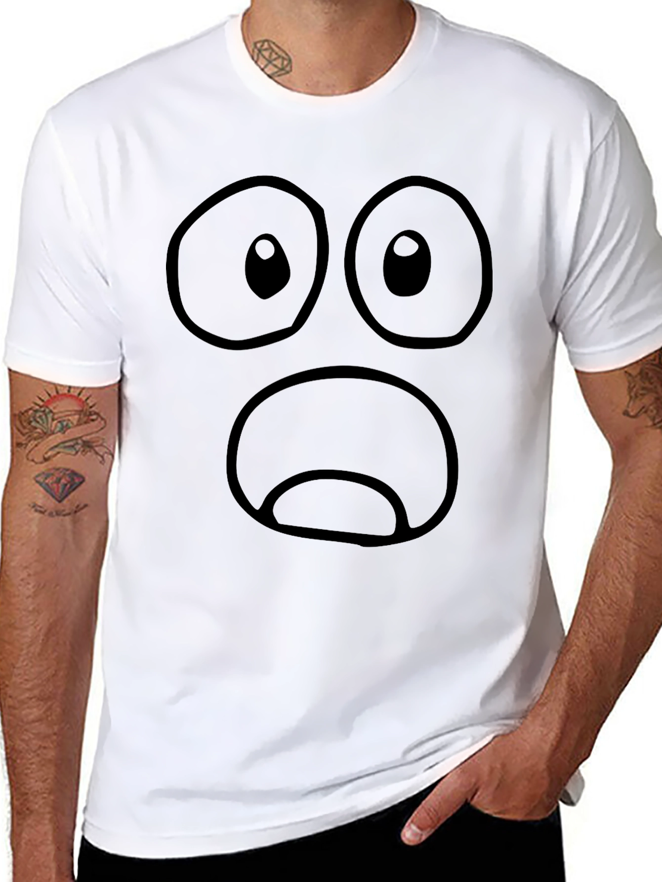 Shocked Face Graphic T-Shirt - Express Yourself