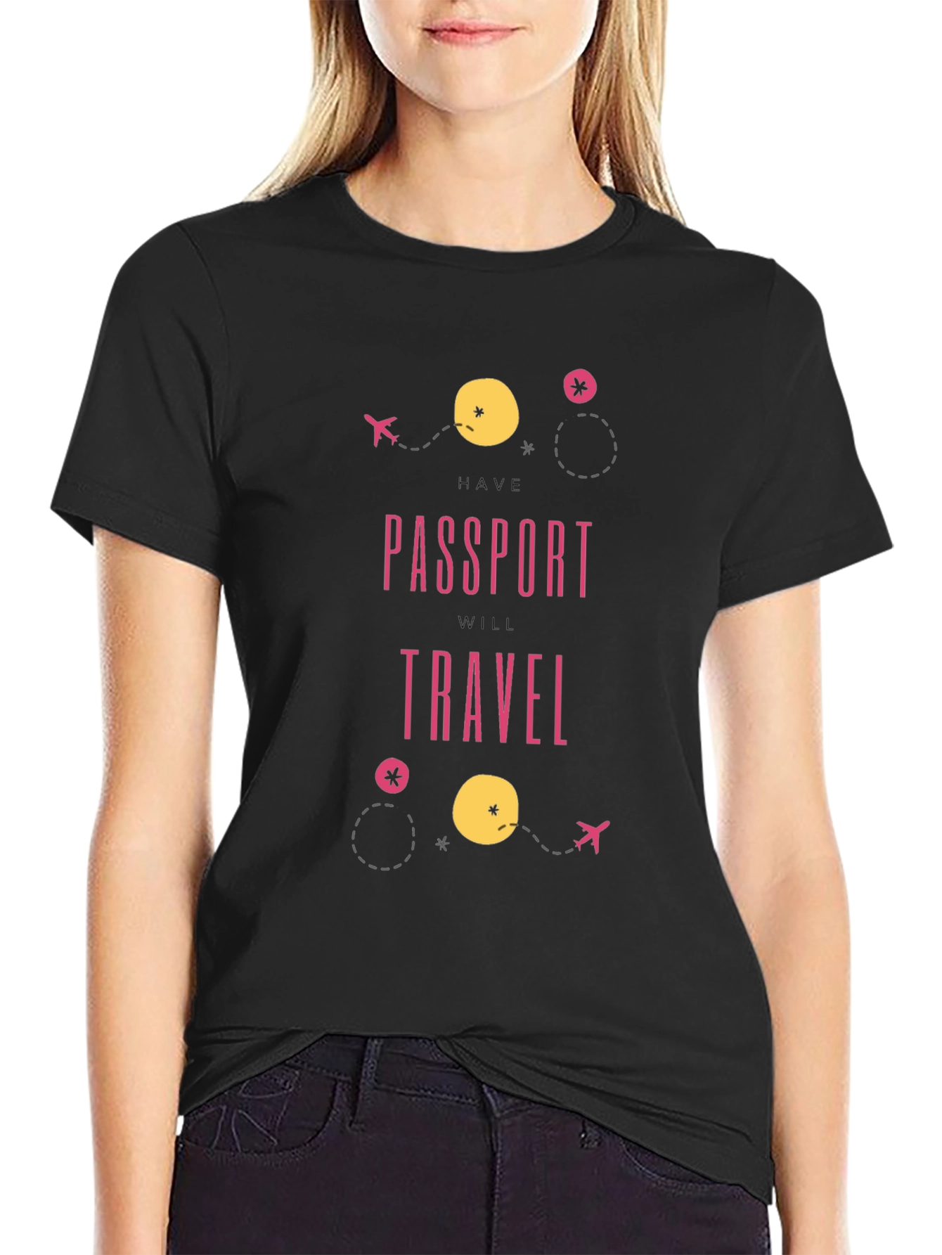 Passport to Travel Black Graphic Tee