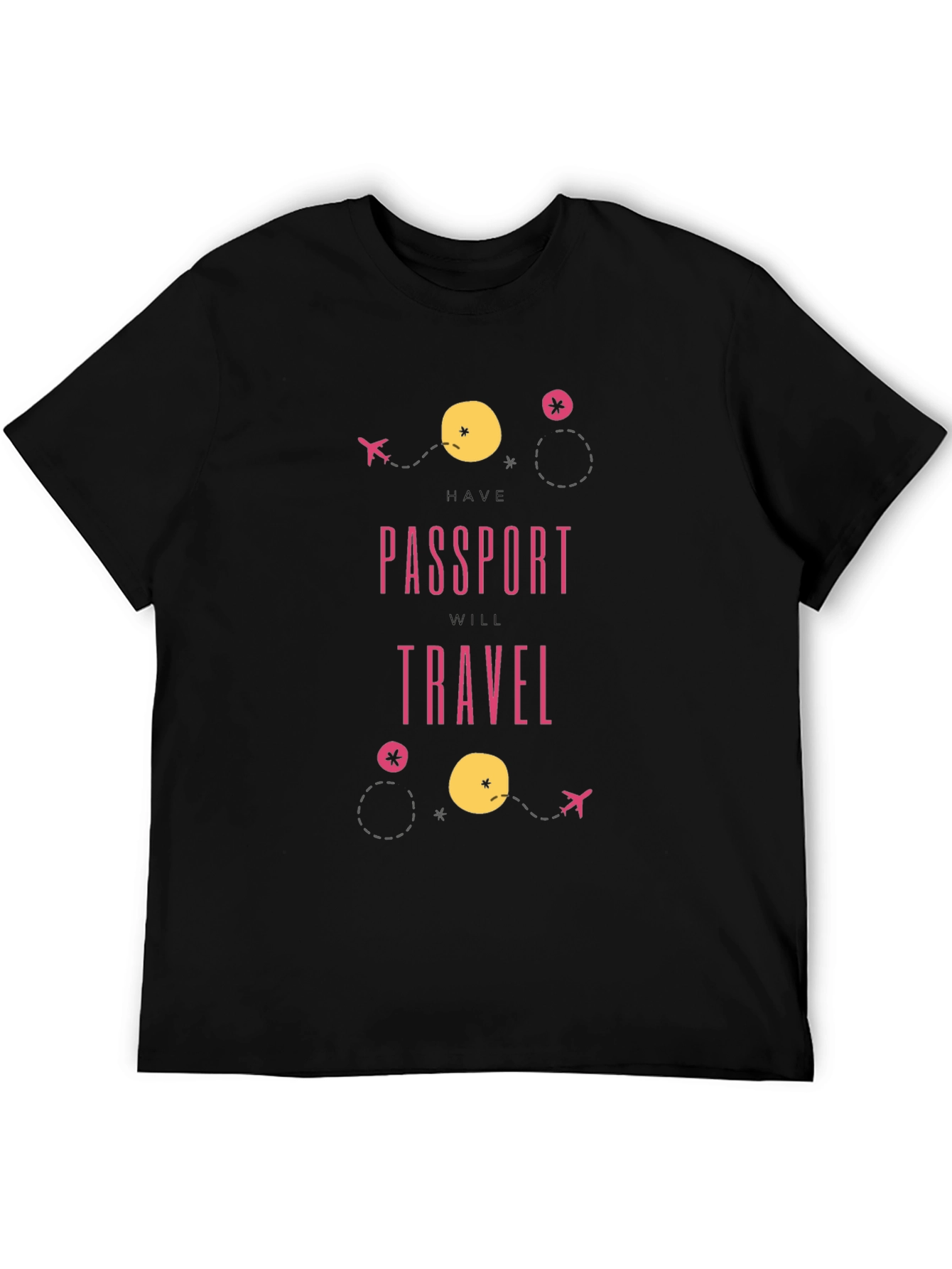 Passport to Travel Black Graphic Tee