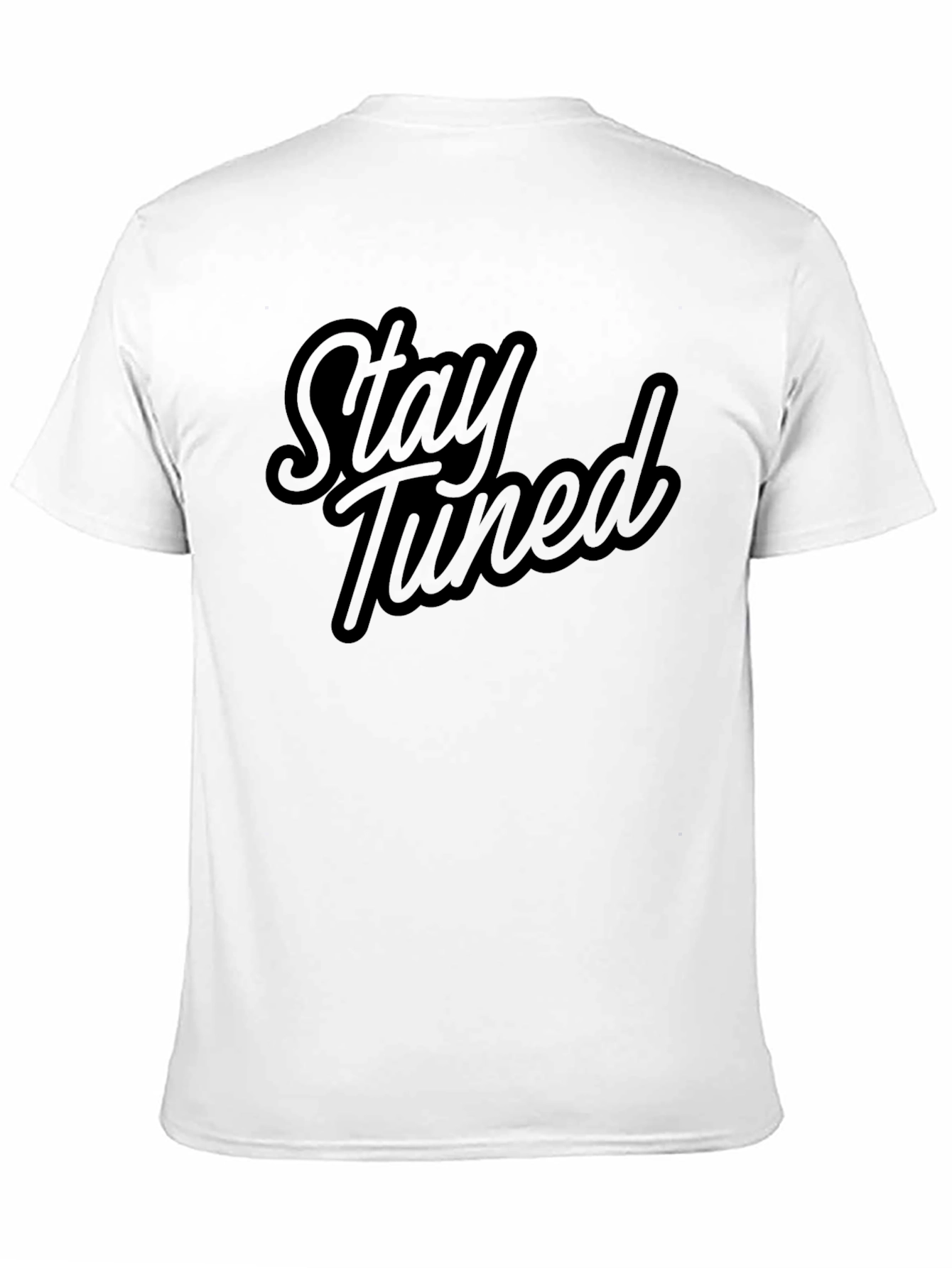 Stay Tuned Black Graphic T-Shirt - Casual Style