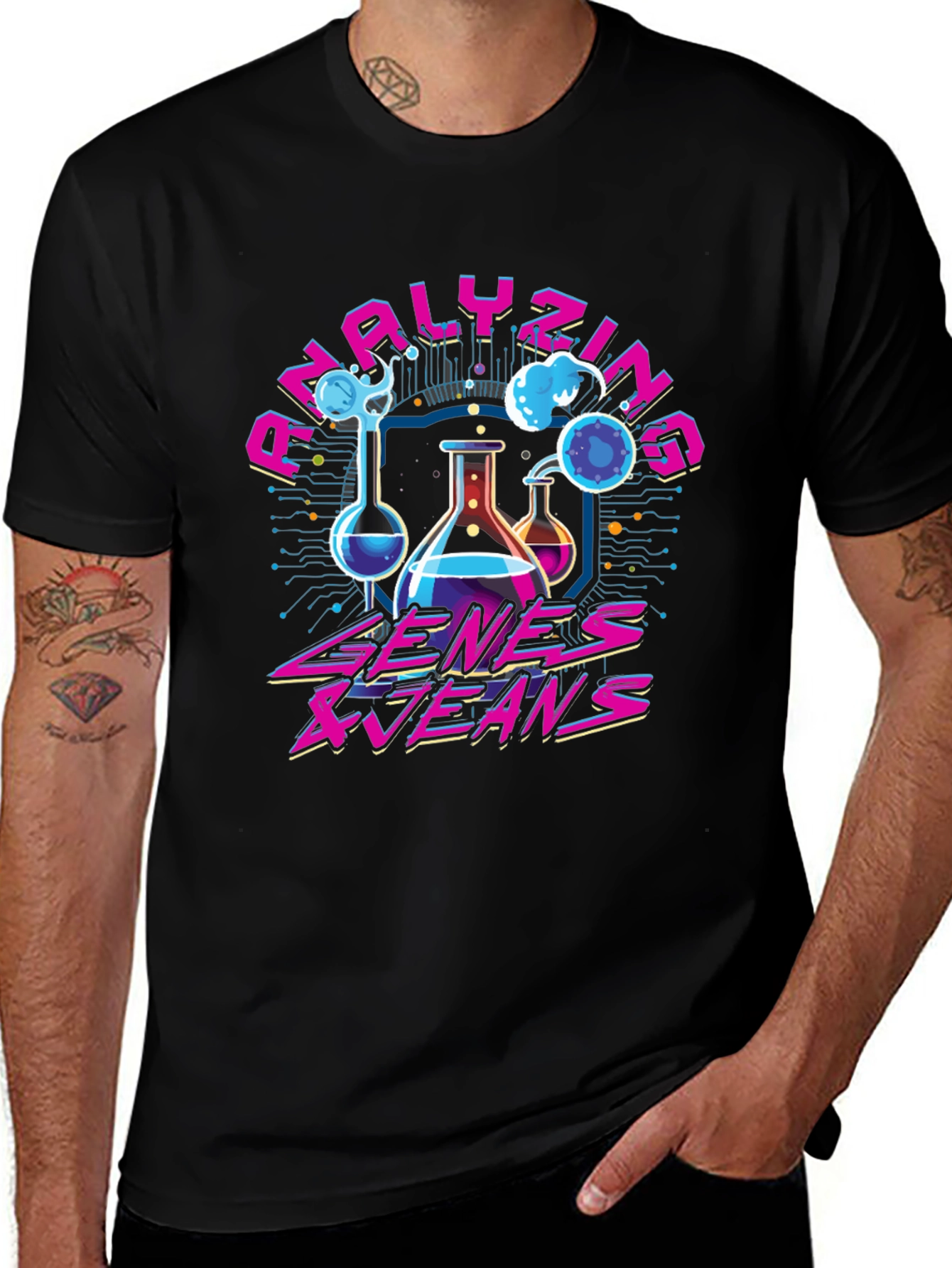 Analyzing Genes & Jeans Graphic T-Shirt