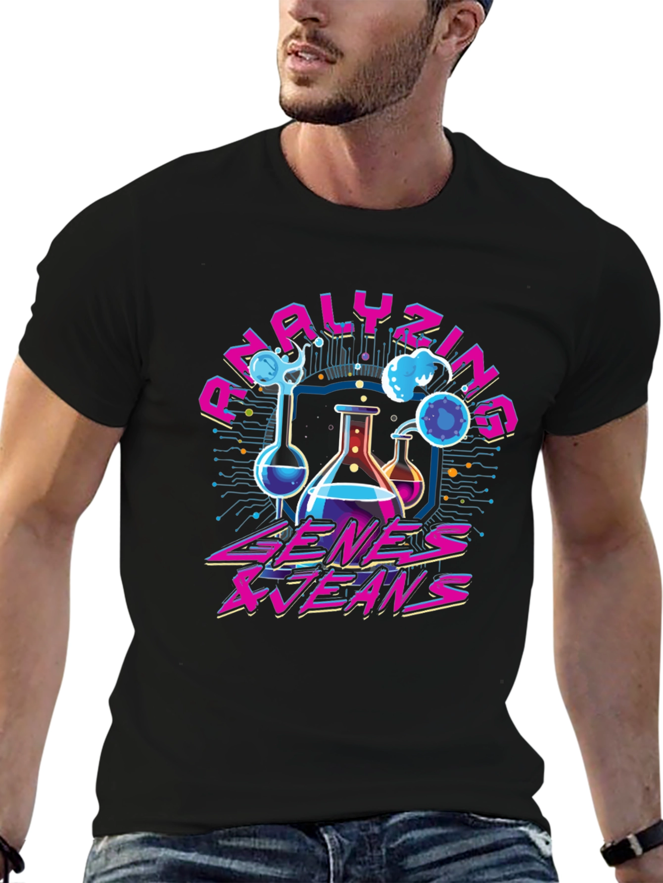 Analyzing Genes & Jeans Graphic T-Shirt