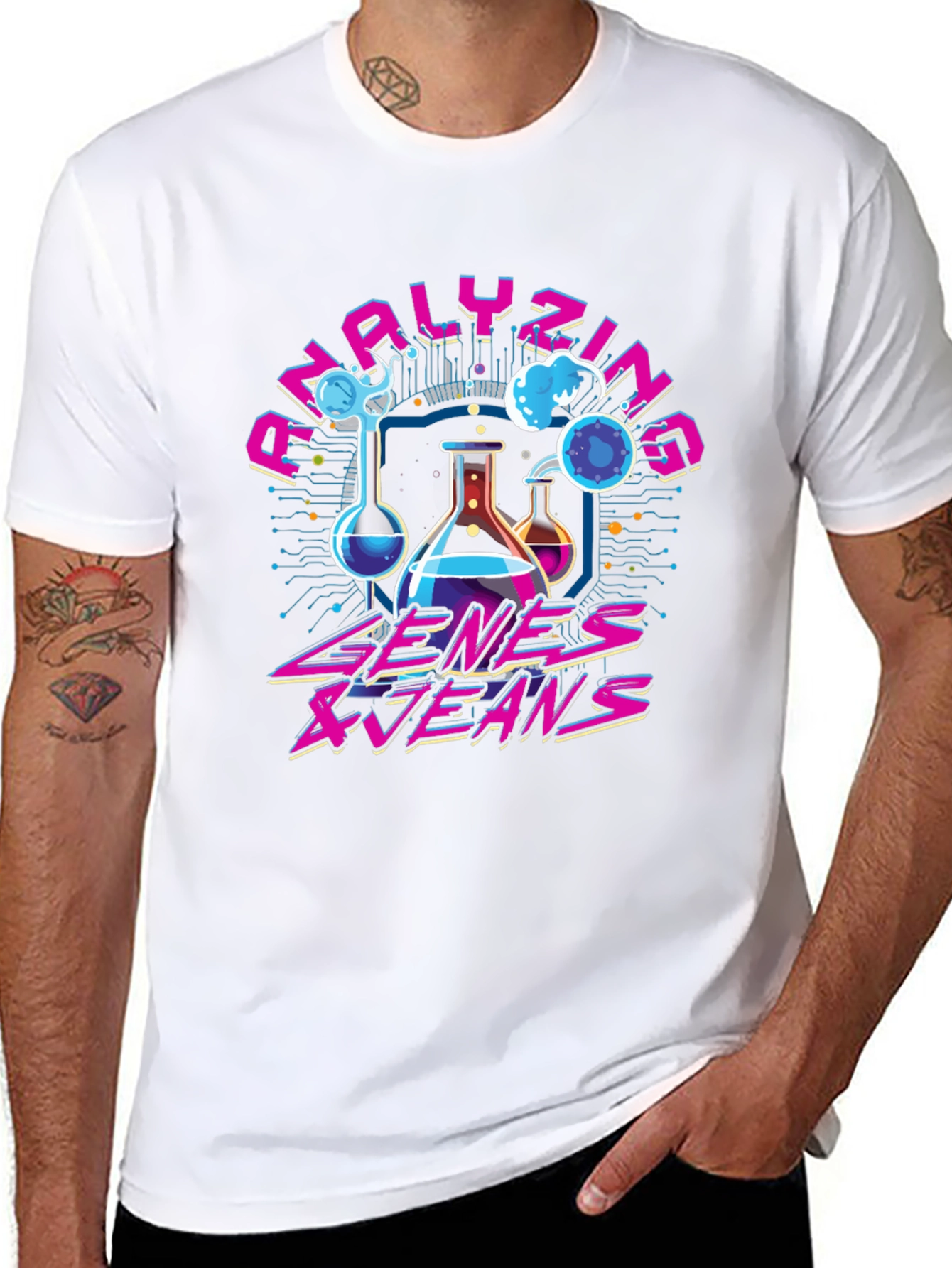 Analyzing Genes & Jeans Graphic T-Shirt