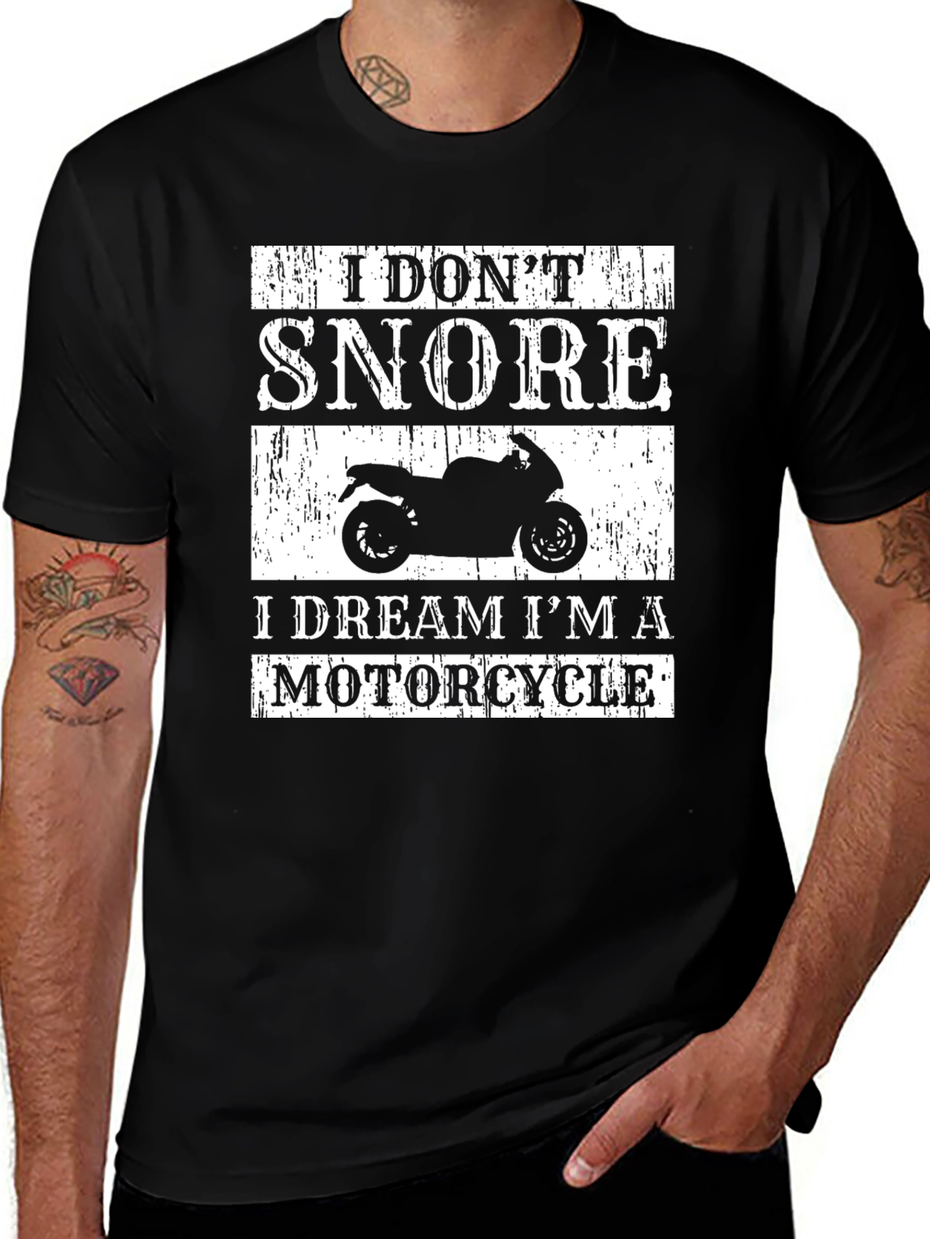I Dont Snore Motorcycle Dream T-Shirt