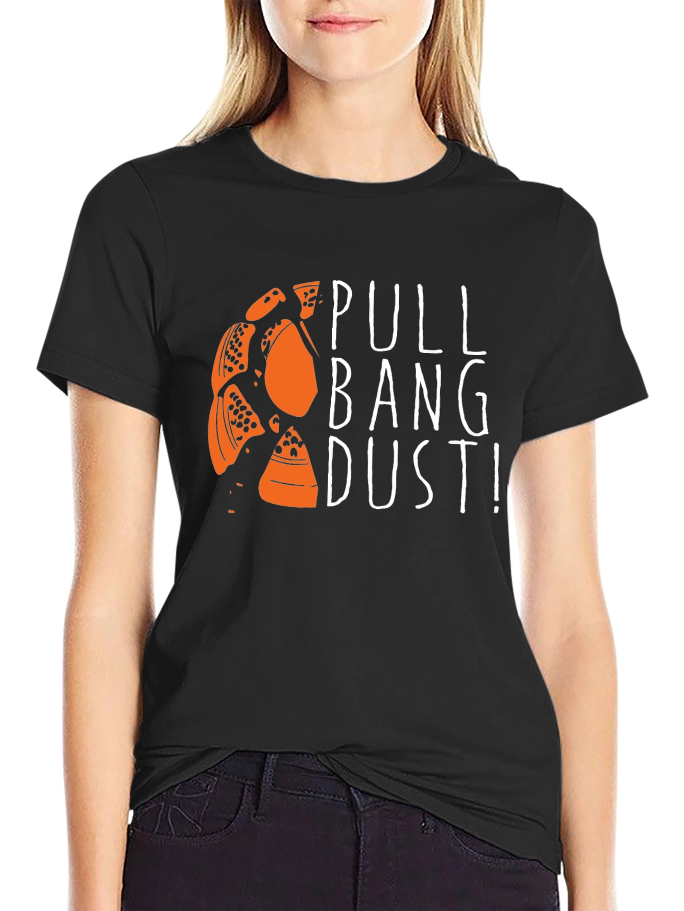 Pull Bang Dust! Graphic Tee - Black Cotton T-Shirt