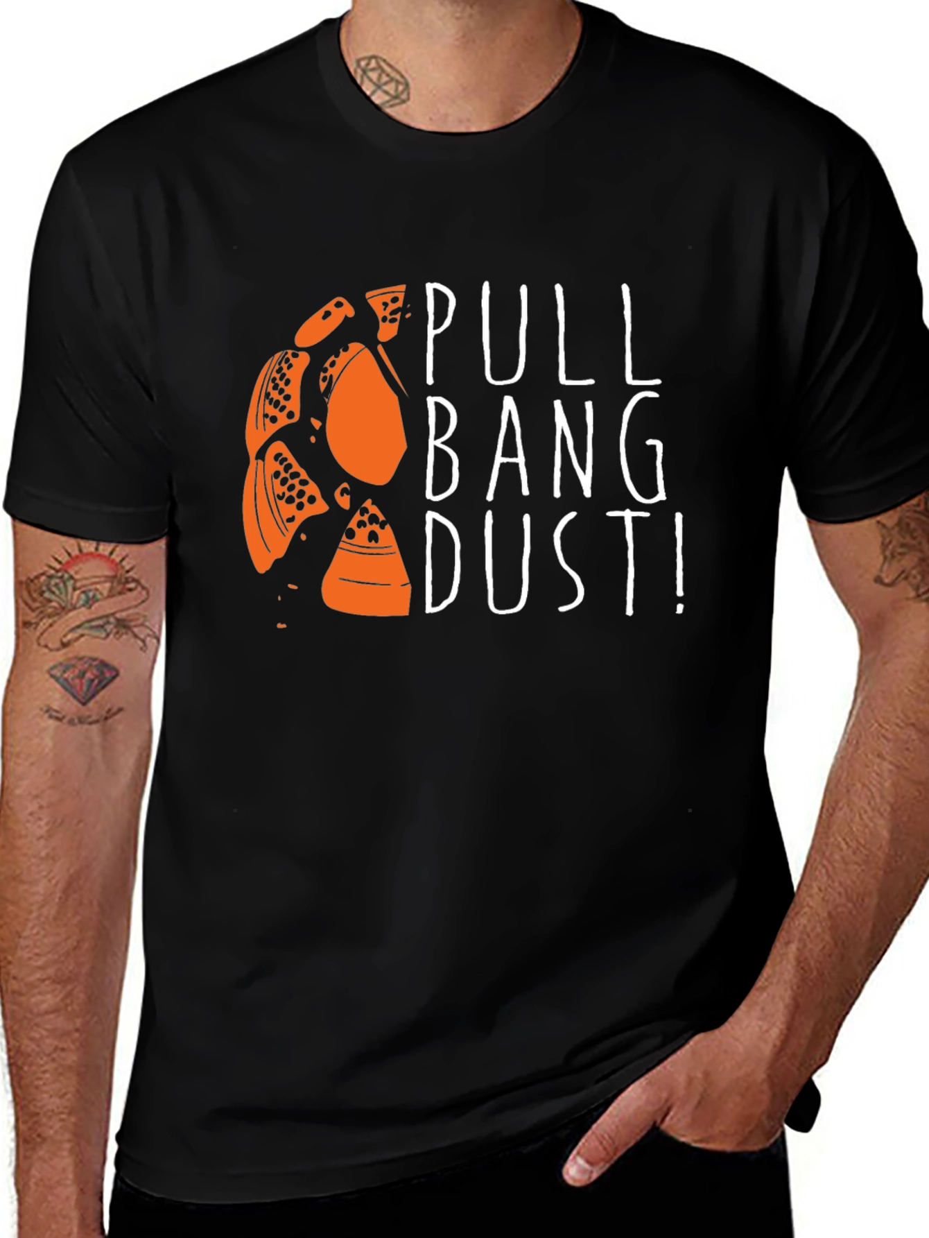 Pull Bang Dust! Graphic Tee - Black Cotton T-Shirt