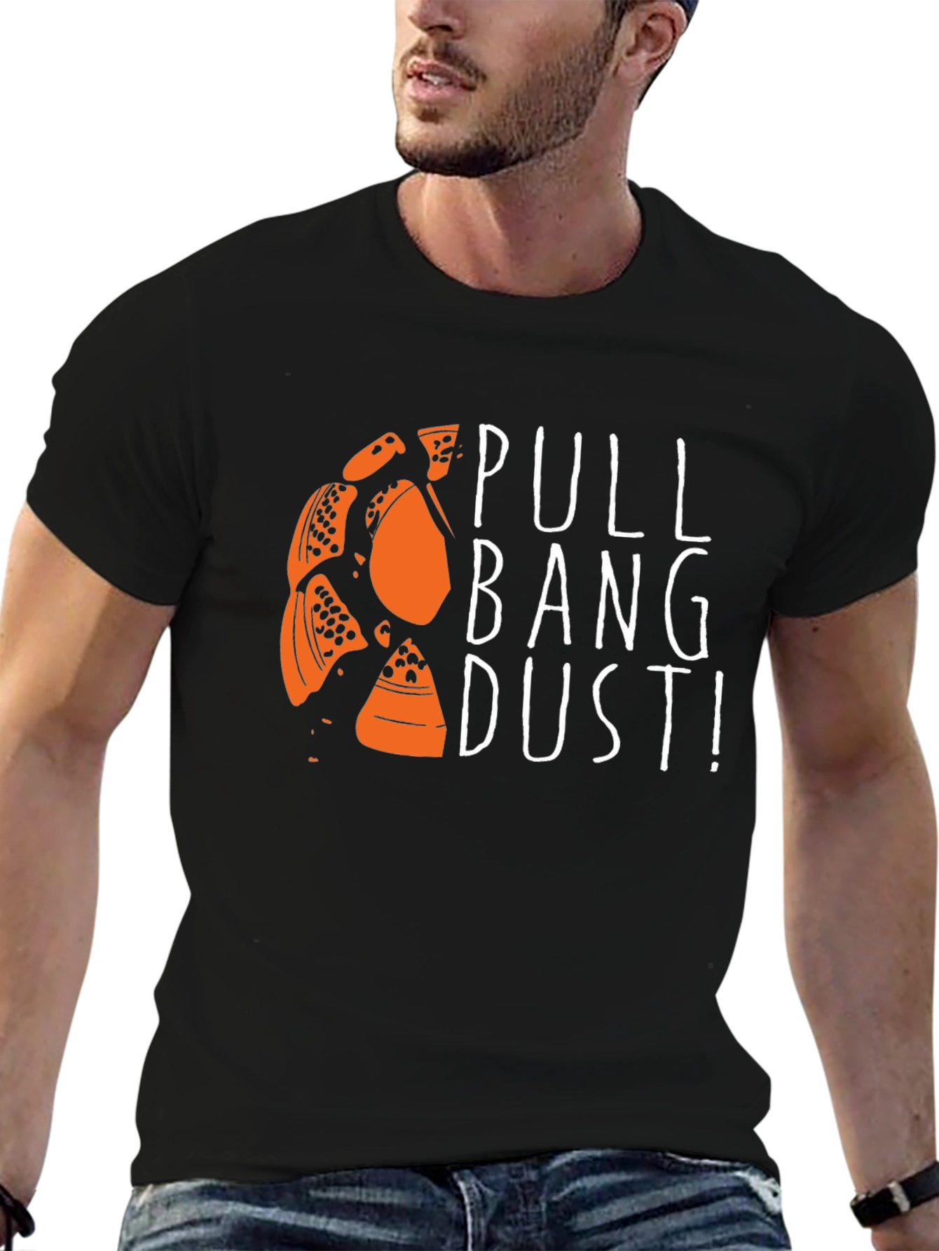 Pull Bang Dust! Graphic Tee - Black Cotton T-Shirt