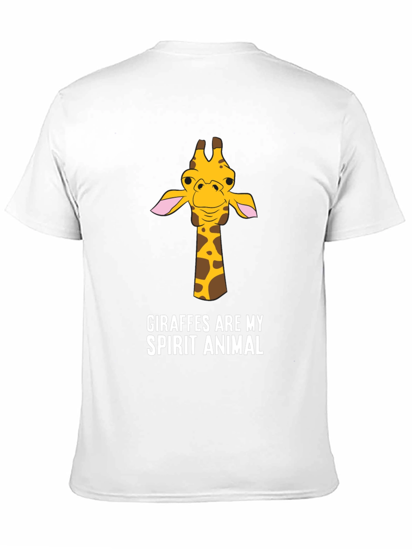 Giraffe Spirit Animal Graphic Tee - Black Cotton T-Shirt