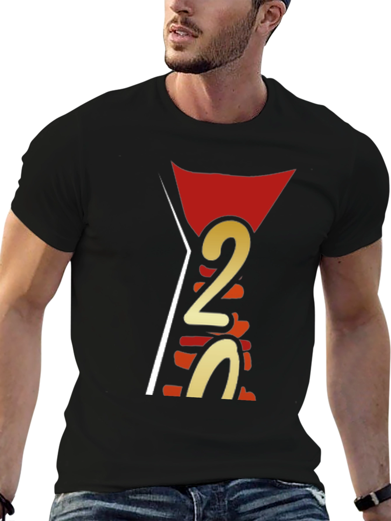 Modern Geometric Number Tee