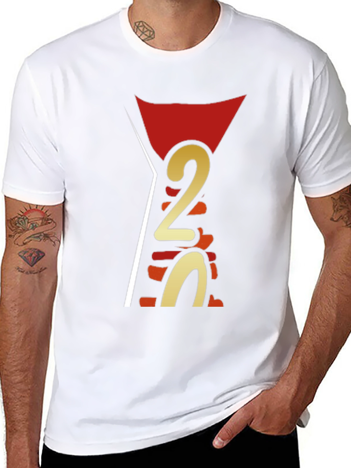 Modern Geometric Number Tee