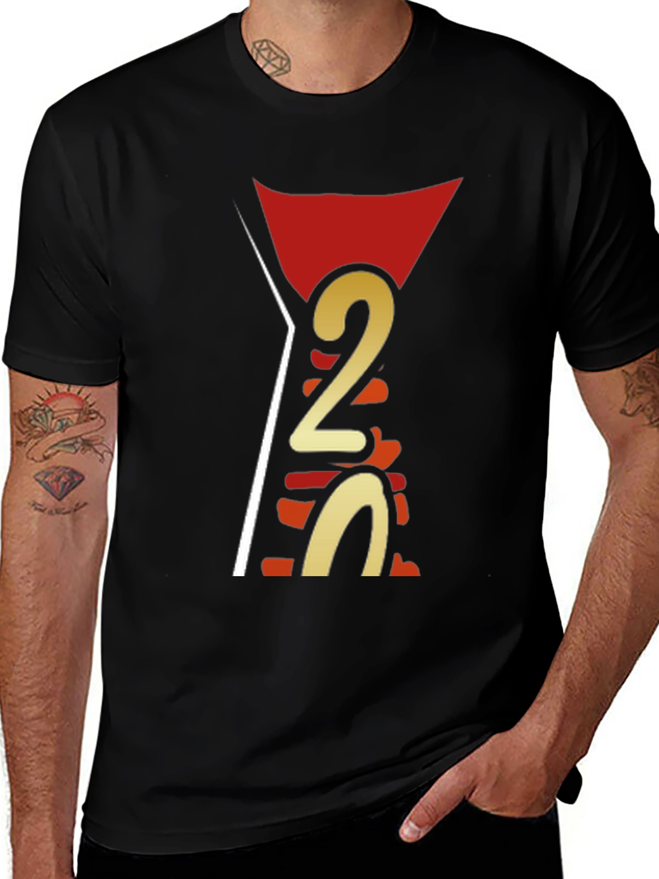 Modern Geometric Number Tee