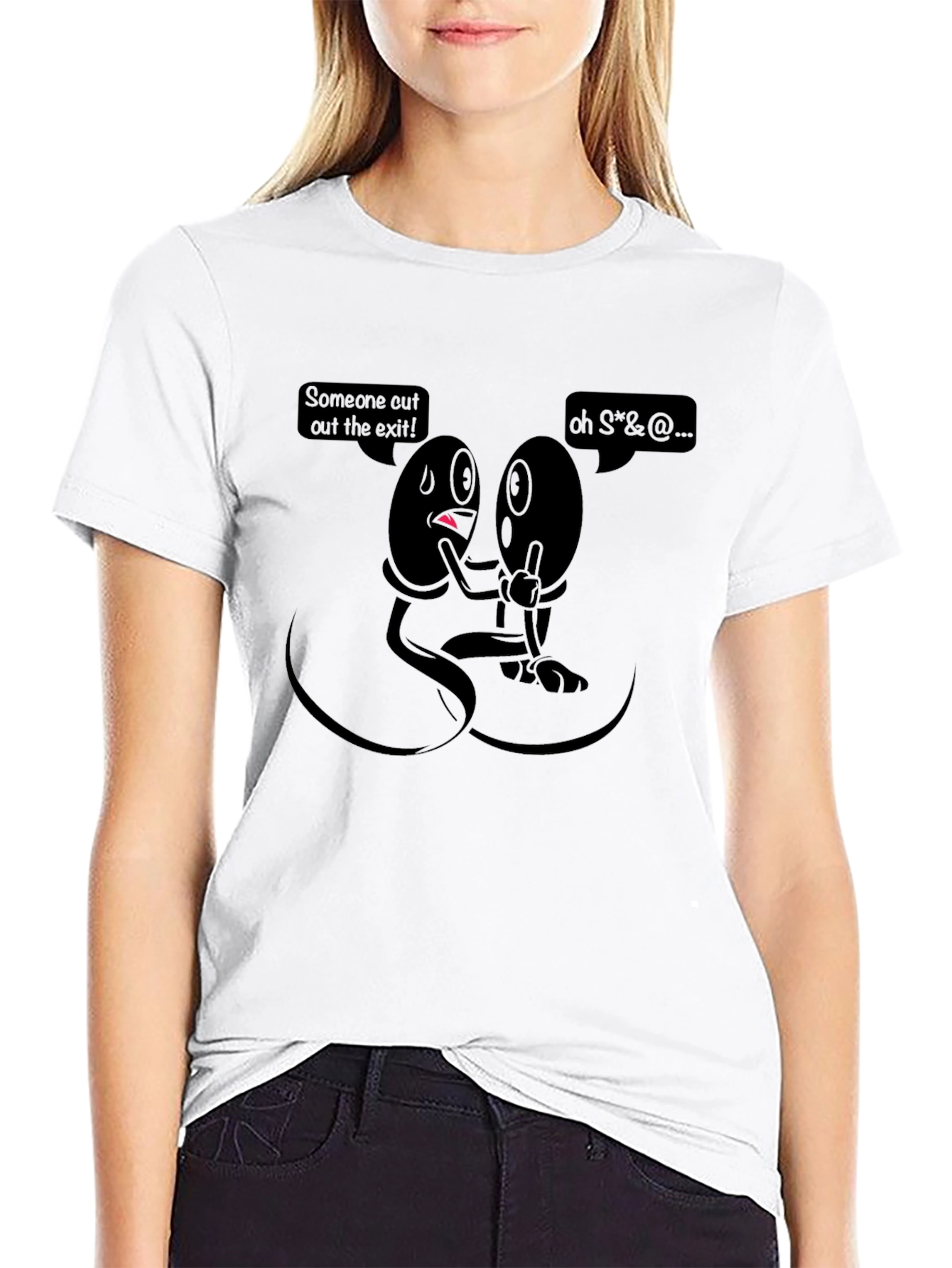 Humorous Anatomy T-Shirt - The Exit!