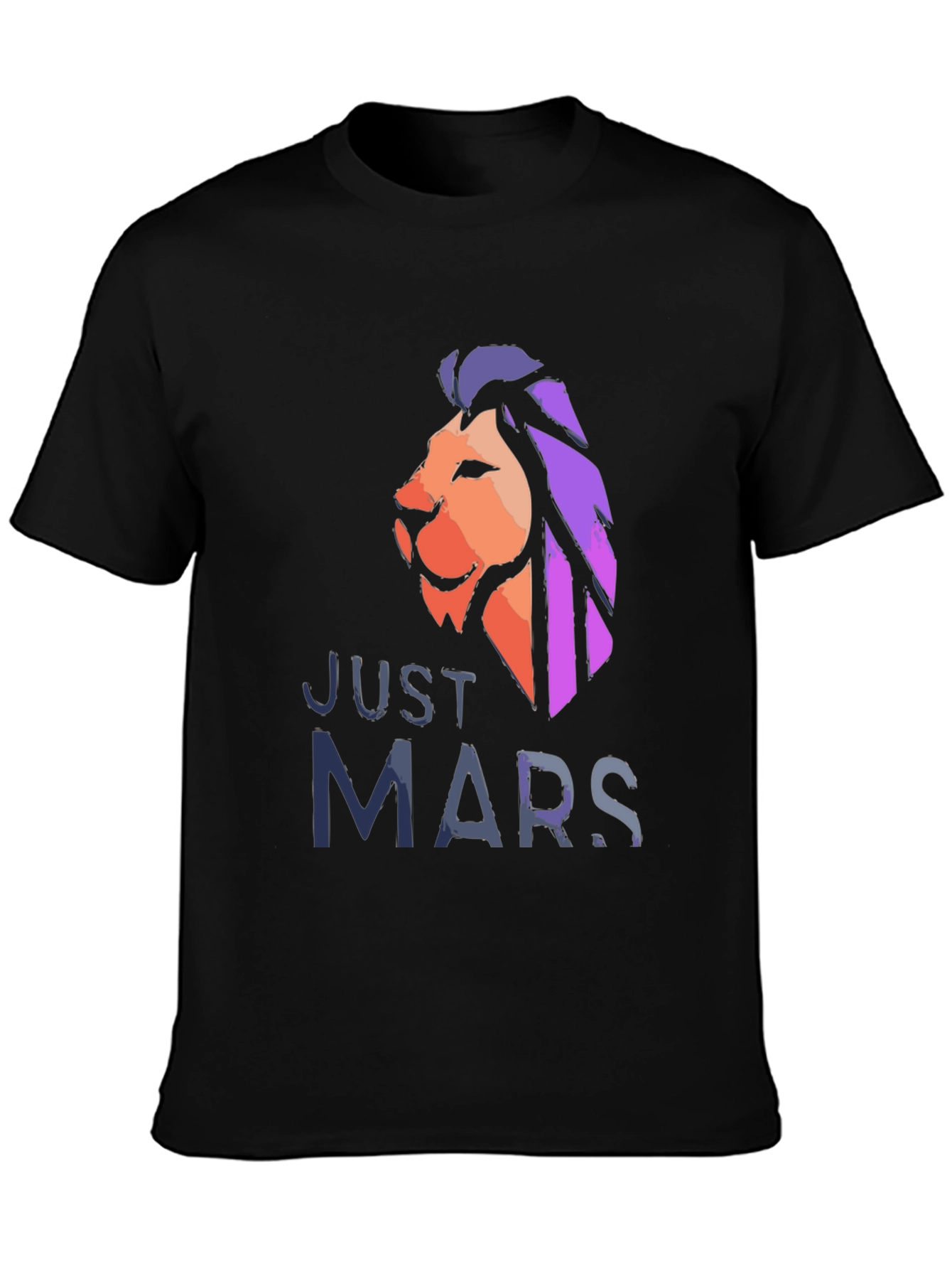 Just Mars Lion Graphic Tee - Black